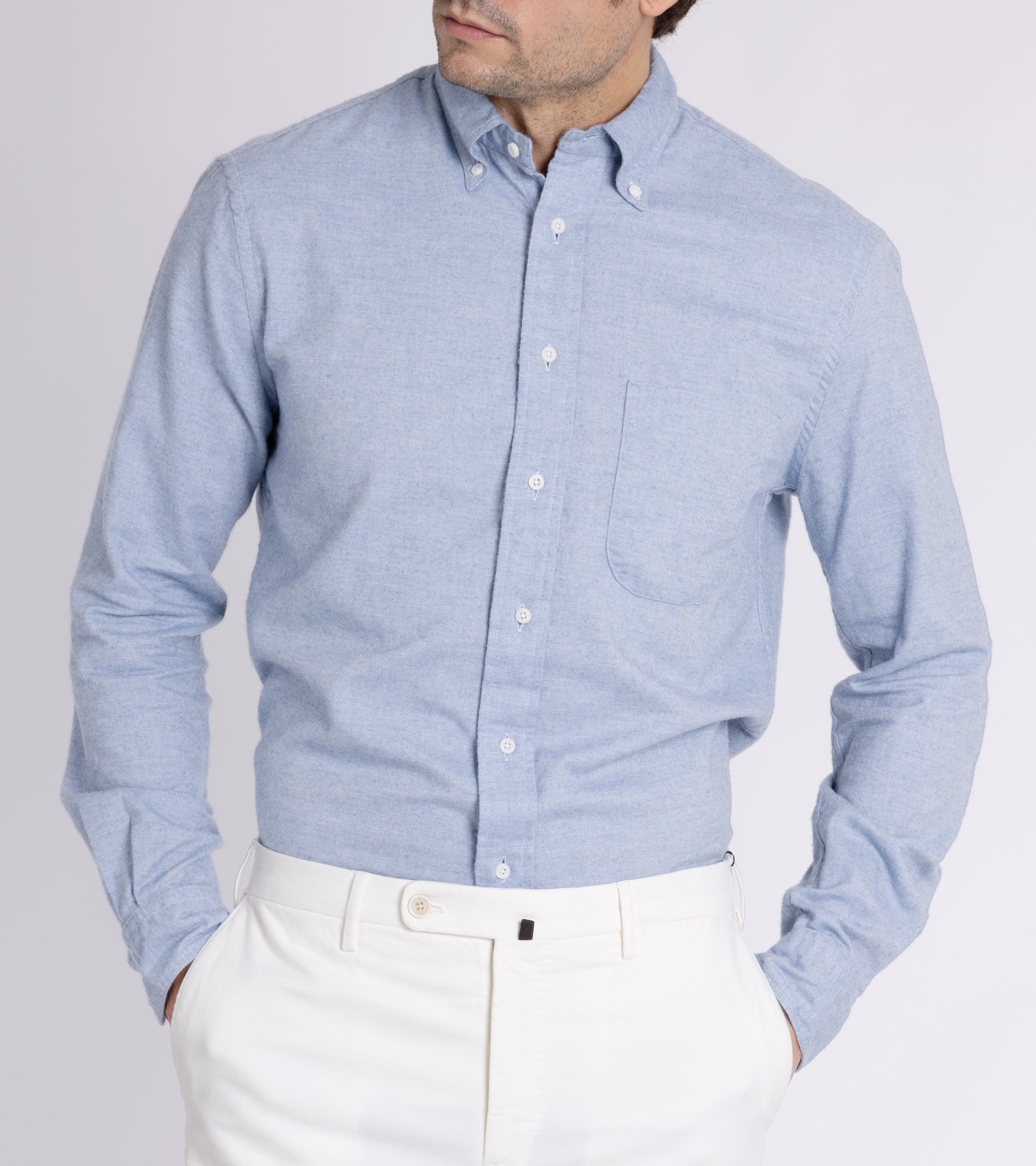 Gitman Vintage for Trunk Cotton Cashmere Flannel Shirt: Blue