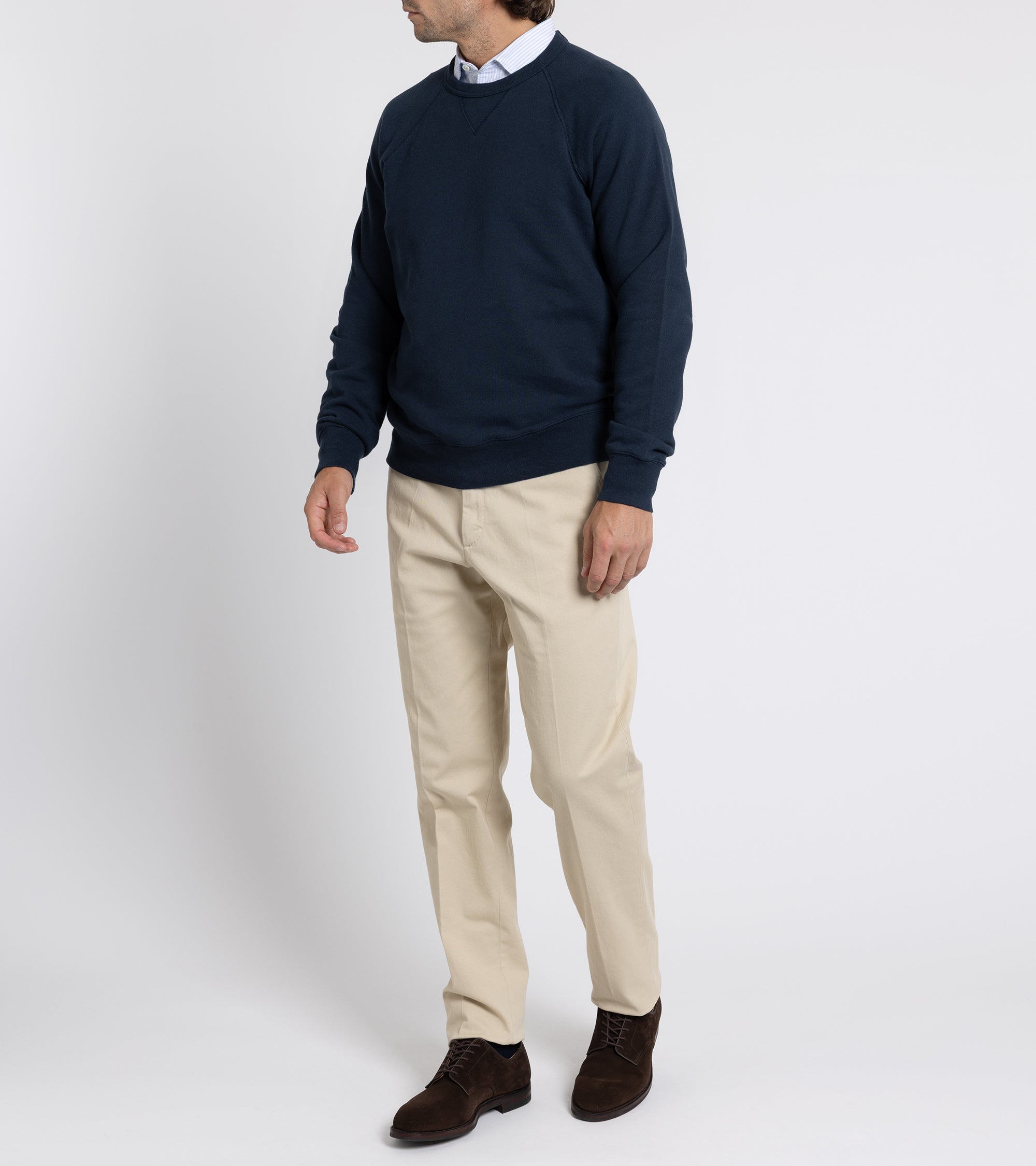 Trunk Cooper Cotton Crew Neck Sweatshirt: Navy