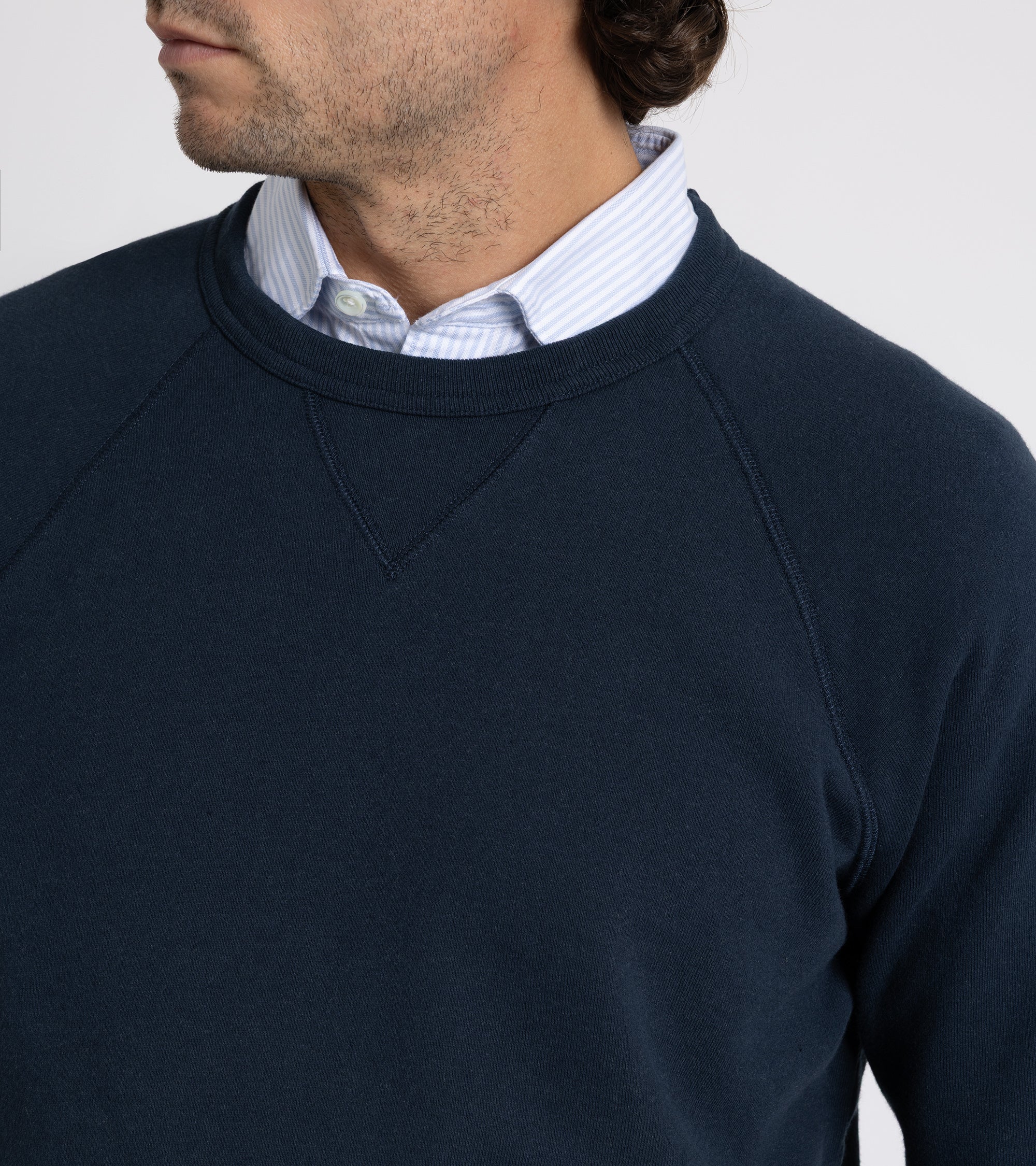 Trunk Cooper Cotton Crew Neck Sweatshirt: Navy