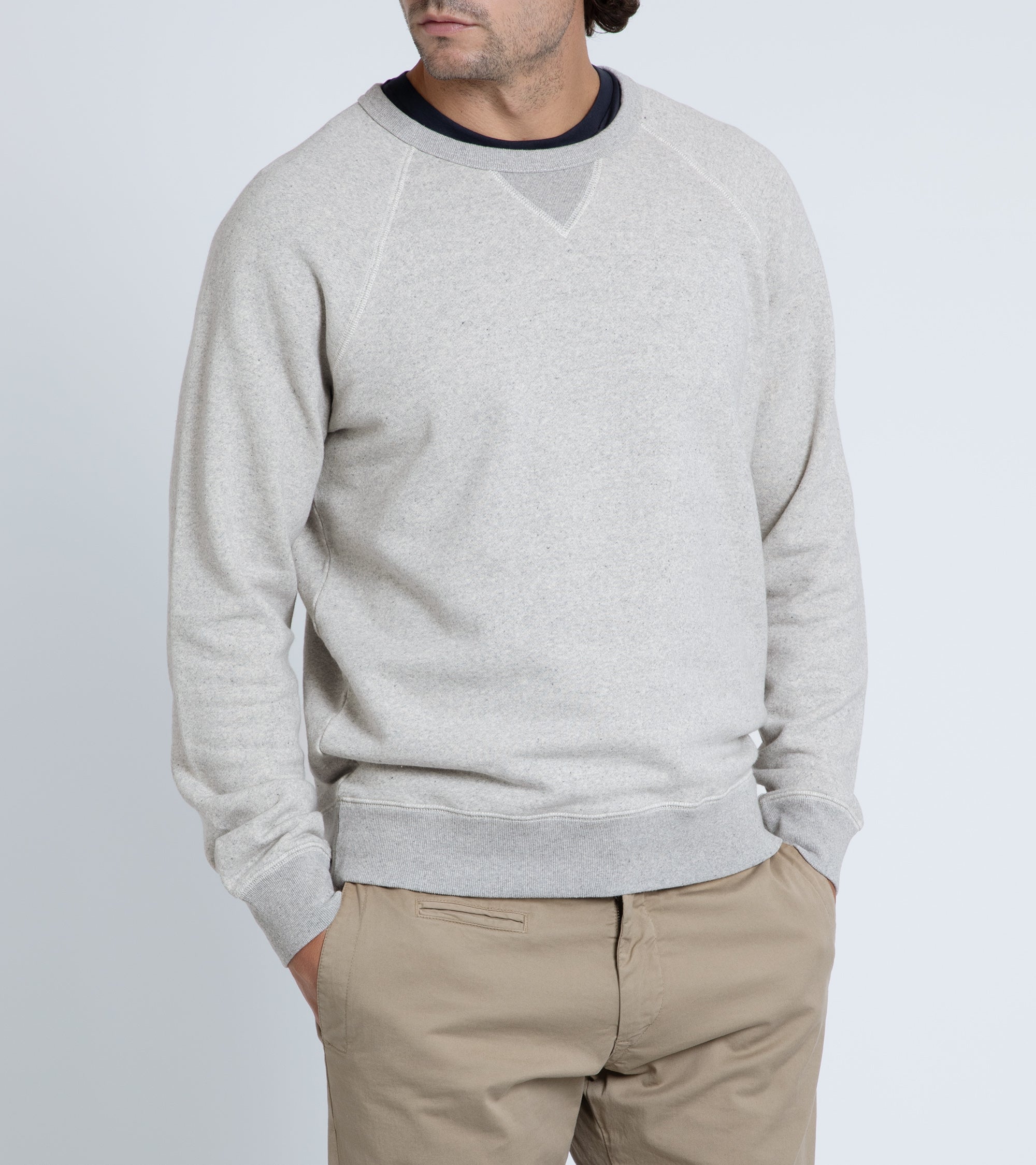 Trunk Cooper Cotton Crew Neck Sweatshirt: Grey