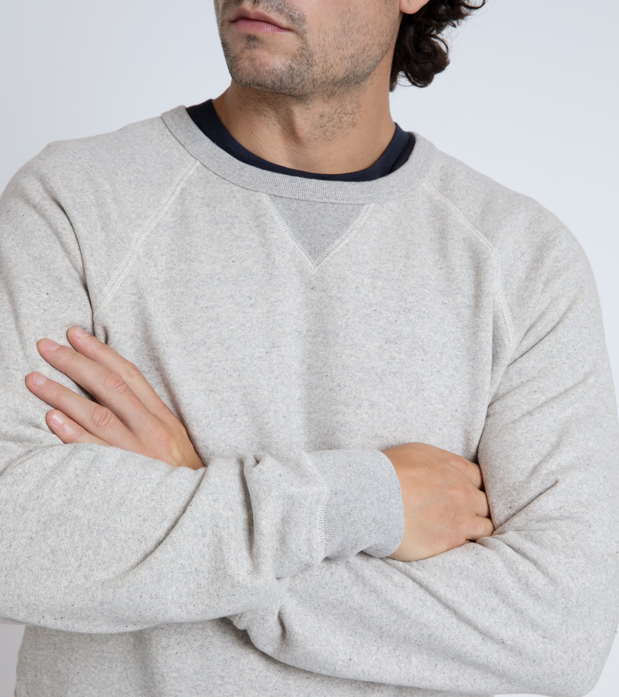 Trunk Cooper Cotton Crew Neck Sweatshirt: Grey