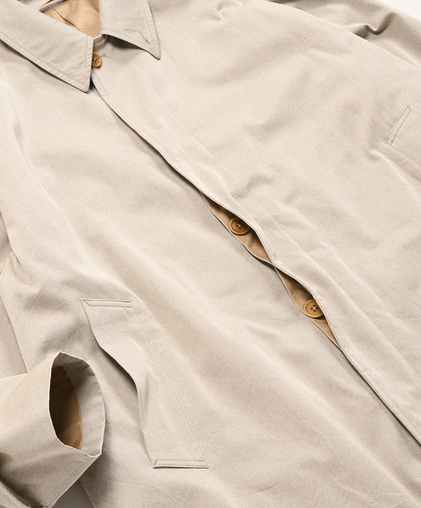 Kaptain Sunshine Cotton Gabardine Walker Coat: Taupe