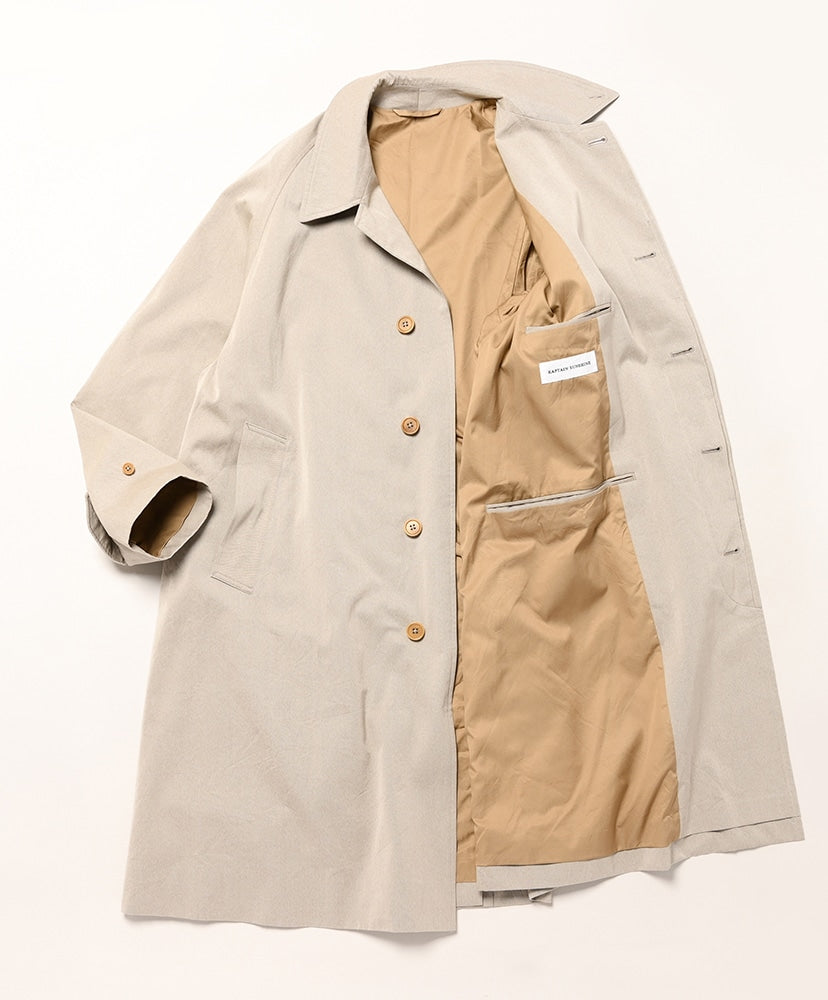 Kaptain Sunshine Cotton Gabardine Walker Coat: Taupe