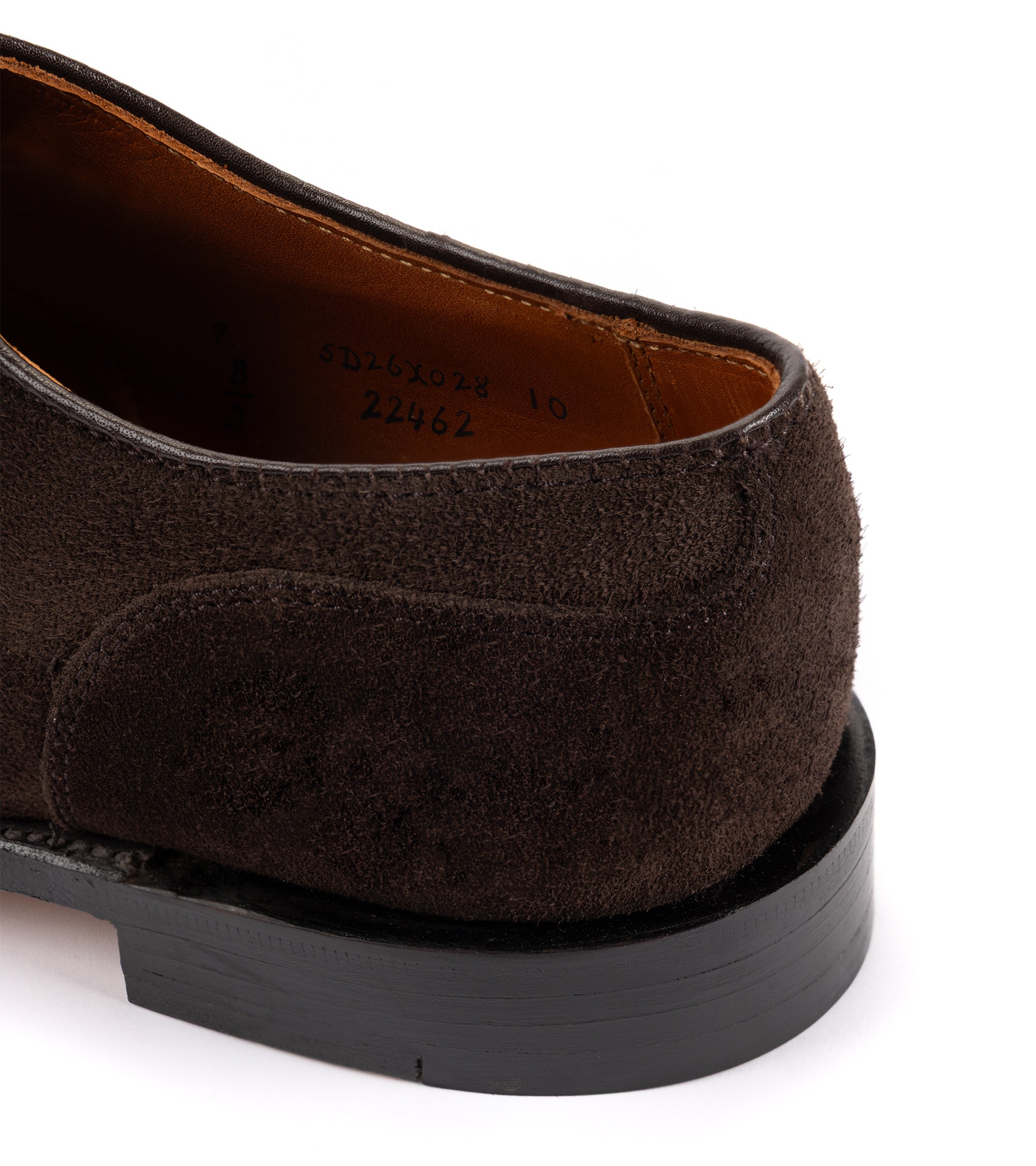 Alden for Trunk Suede Norwegian Split Toe Blucher Shoe: Chocolate 22462