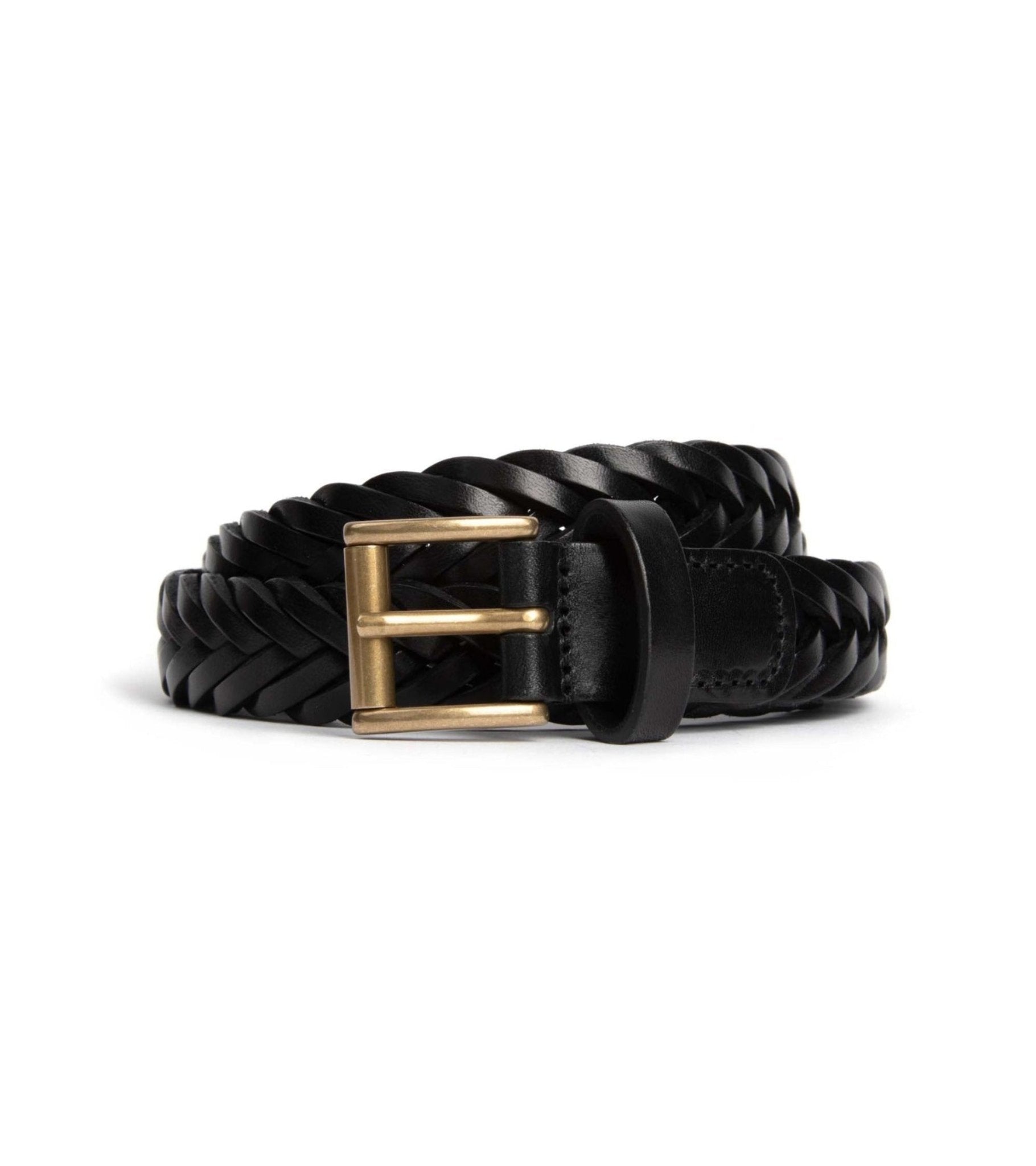 Anderson's Braided Leather Belt: Black - Trunk Clothiers