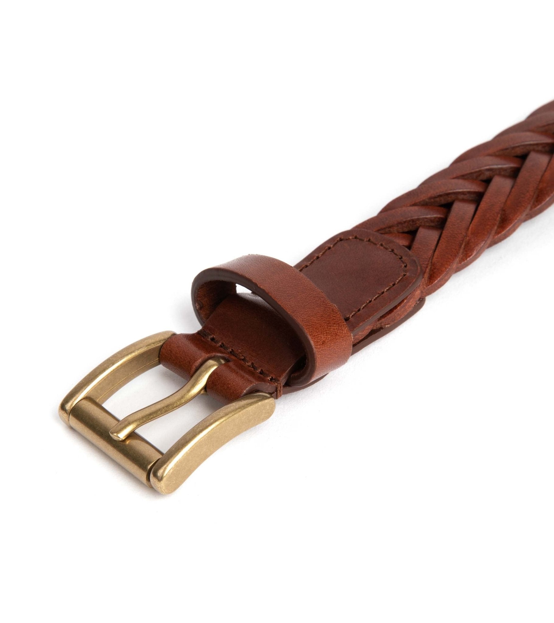 Anderson's Braided Leather Belt: Honey - Trunk Clothiers