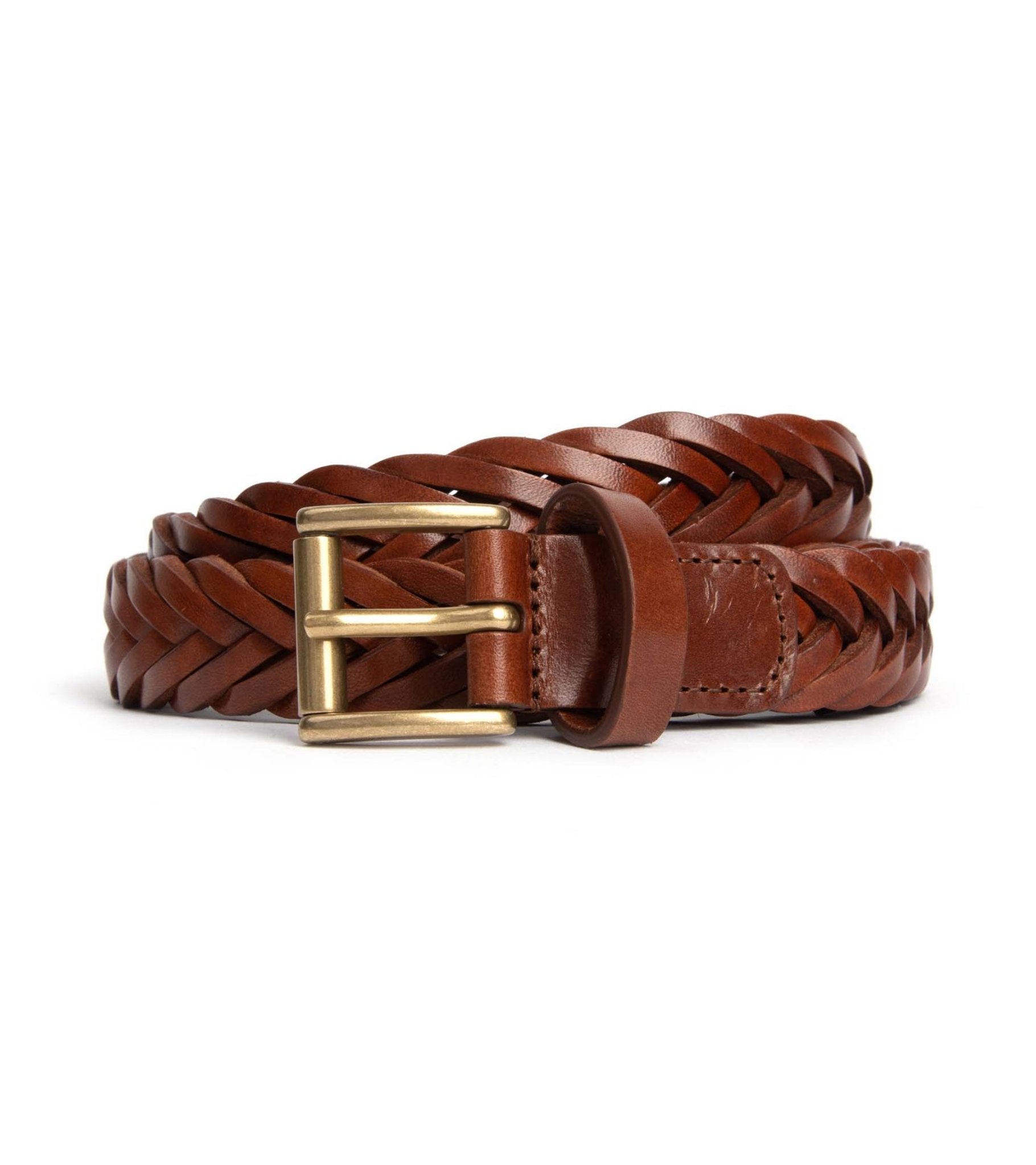 Anderson's Braided Leather Belt: Honey - Trunk Clothiers