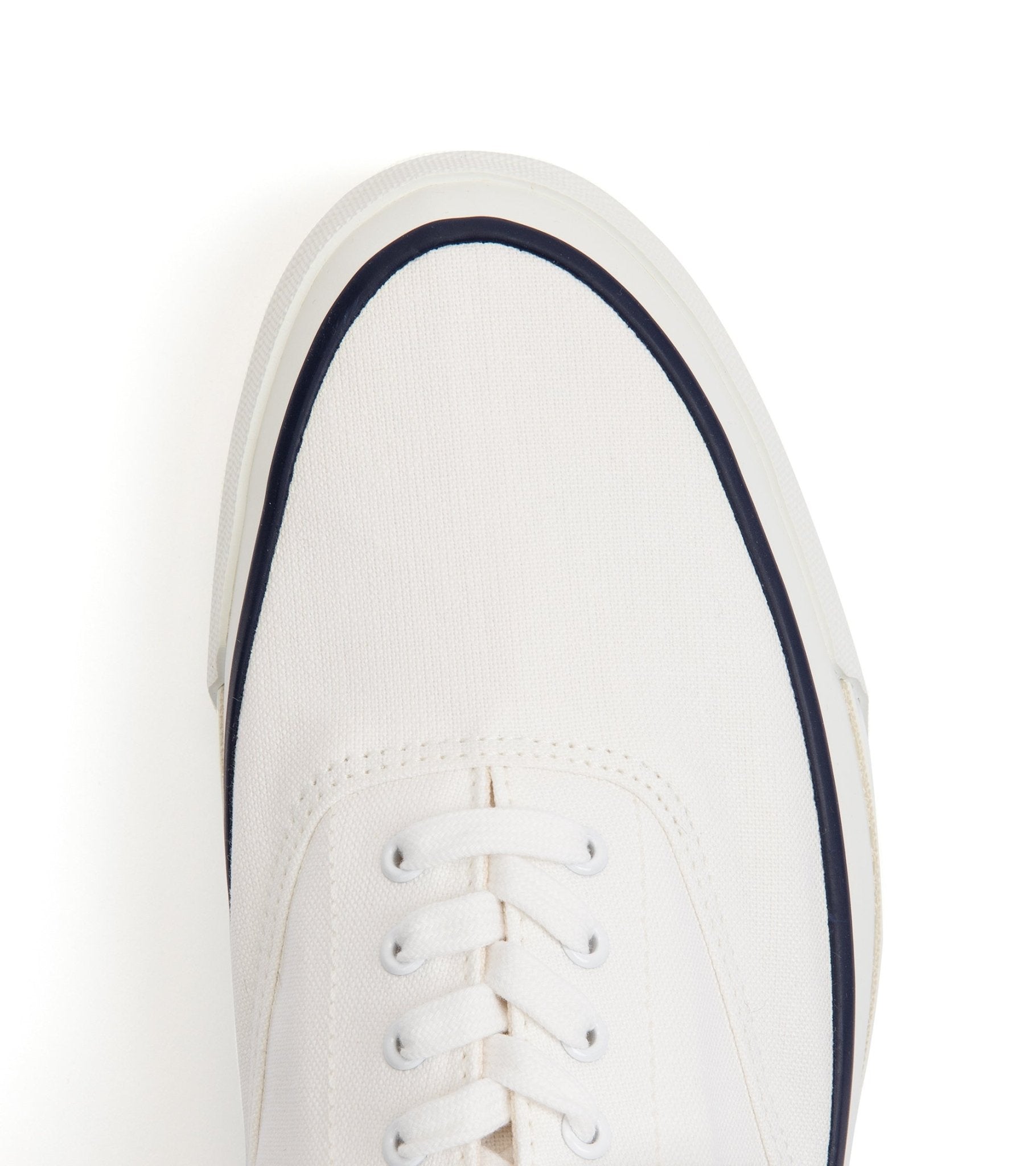Asahi M014 Canvas Deck Shoes: White - Trunk Clothiers
