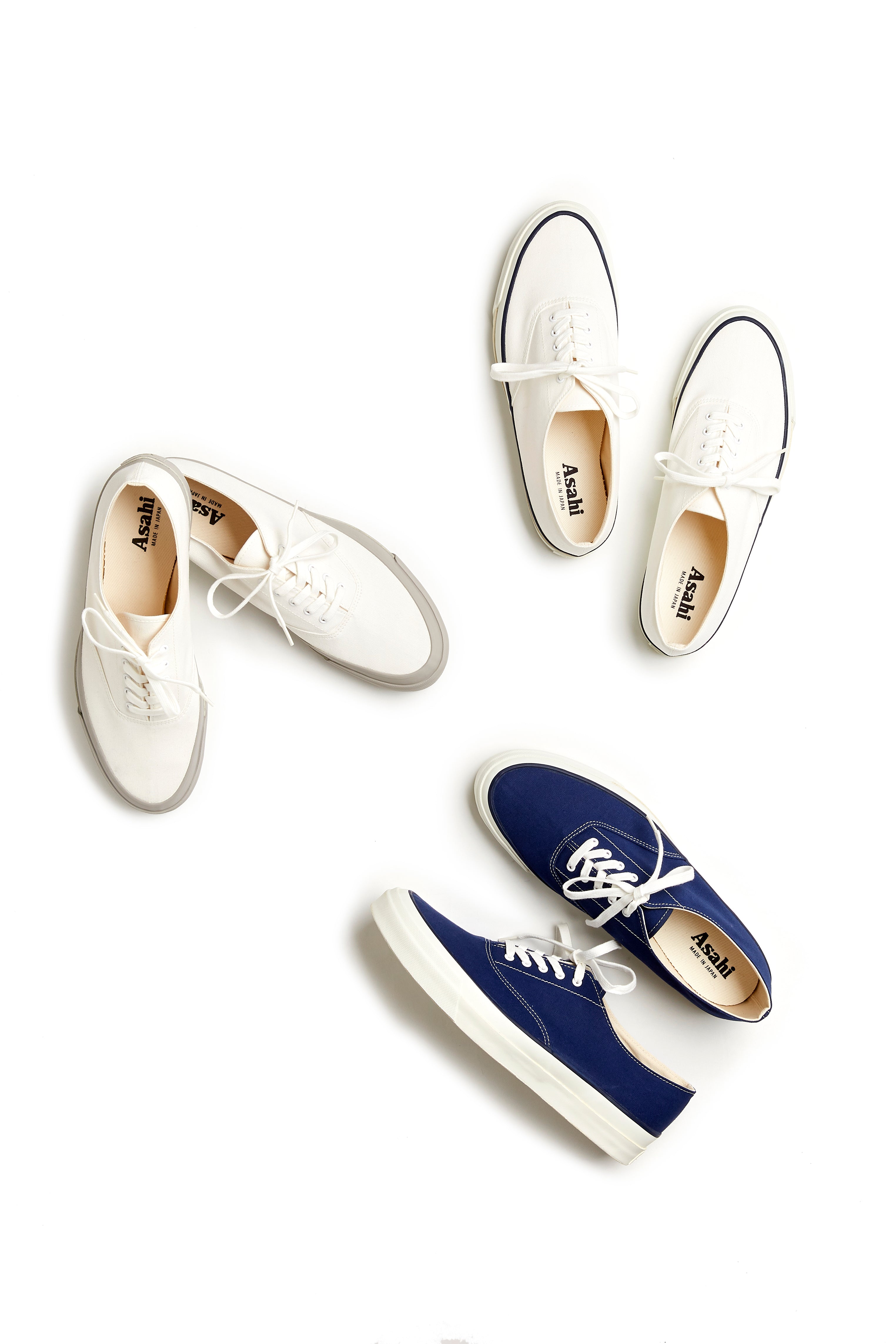 Asahi 041 Canvas Deck Shoes: White