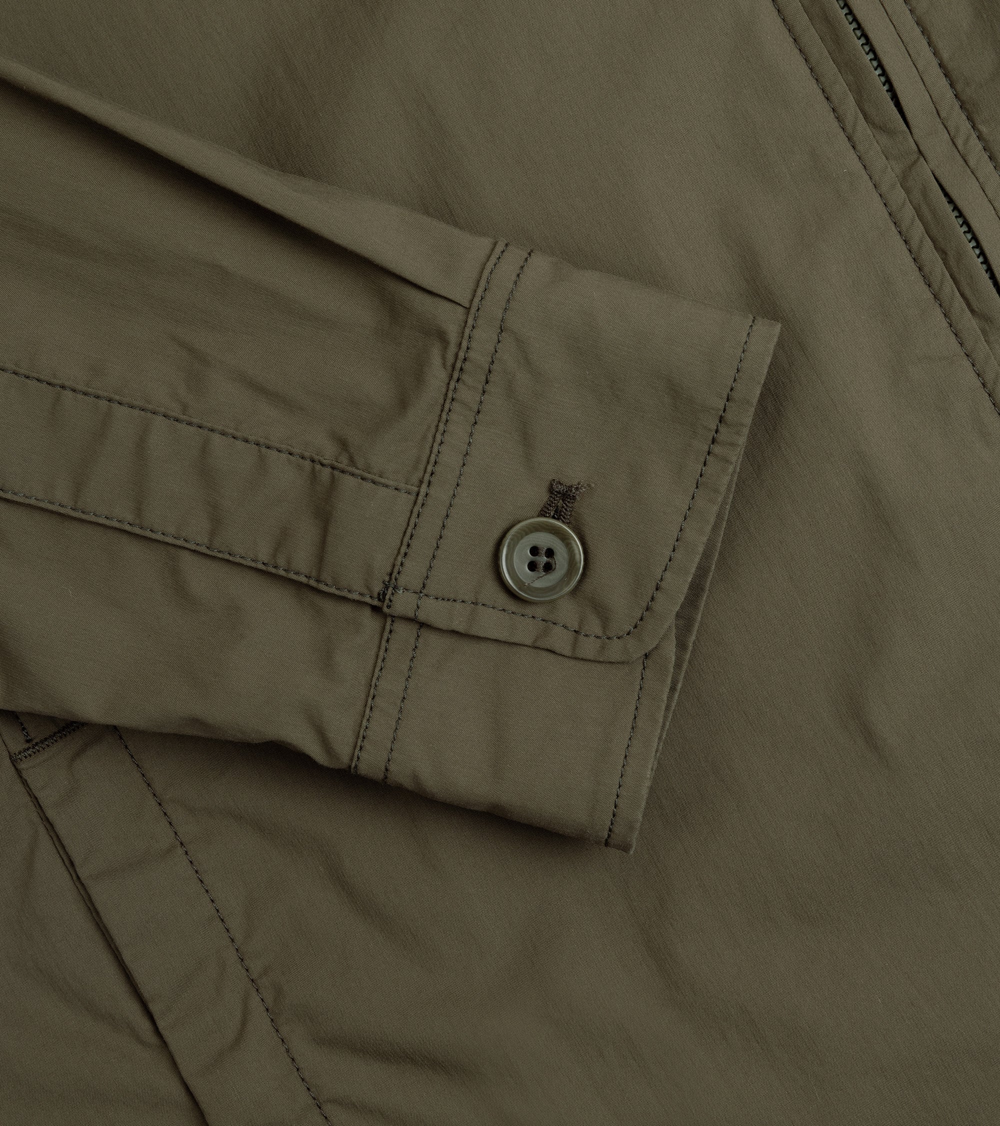 Aspesi Kong Cotton Nylon Poplin Jacket: Military