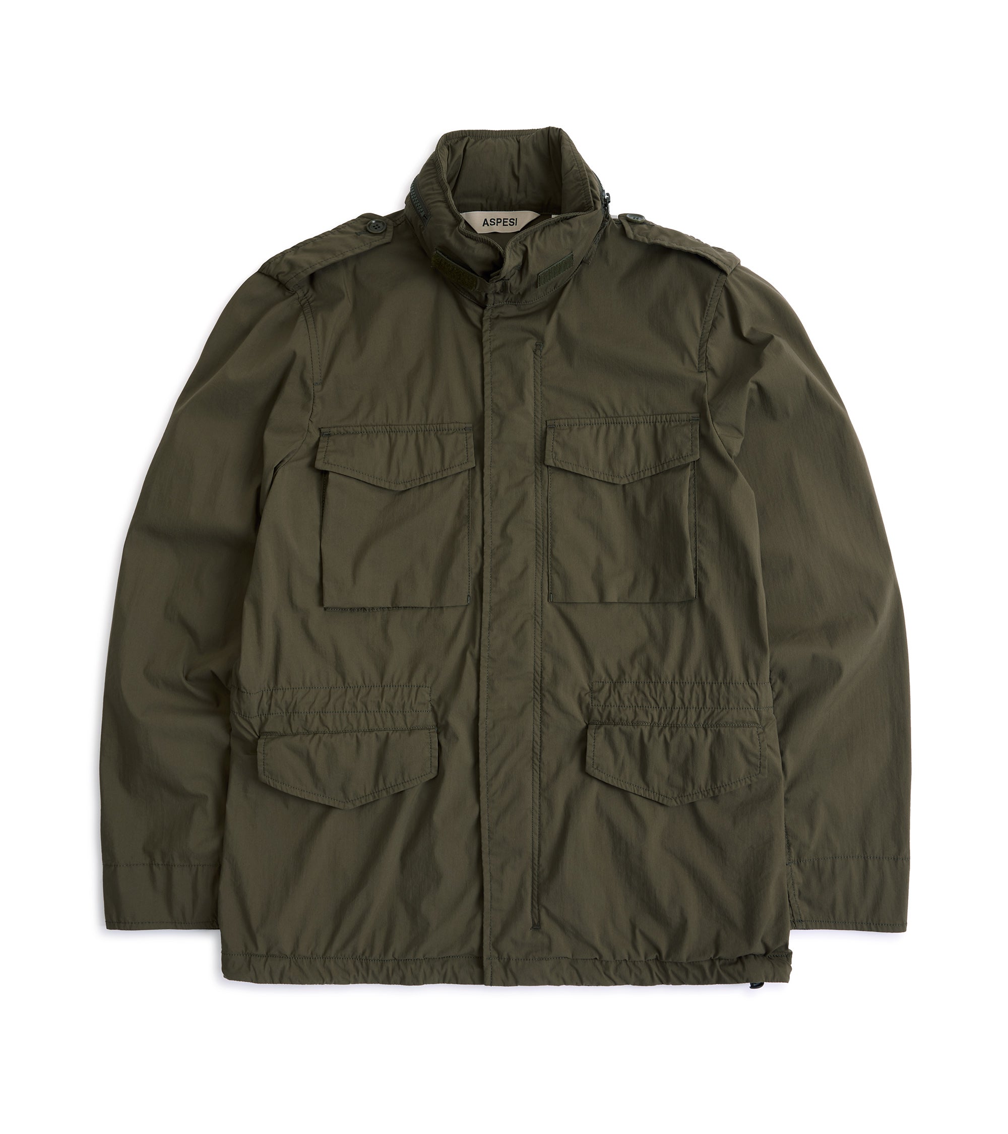 Aspesi Minifield Cotton Nylon Poplin Jacket: Military