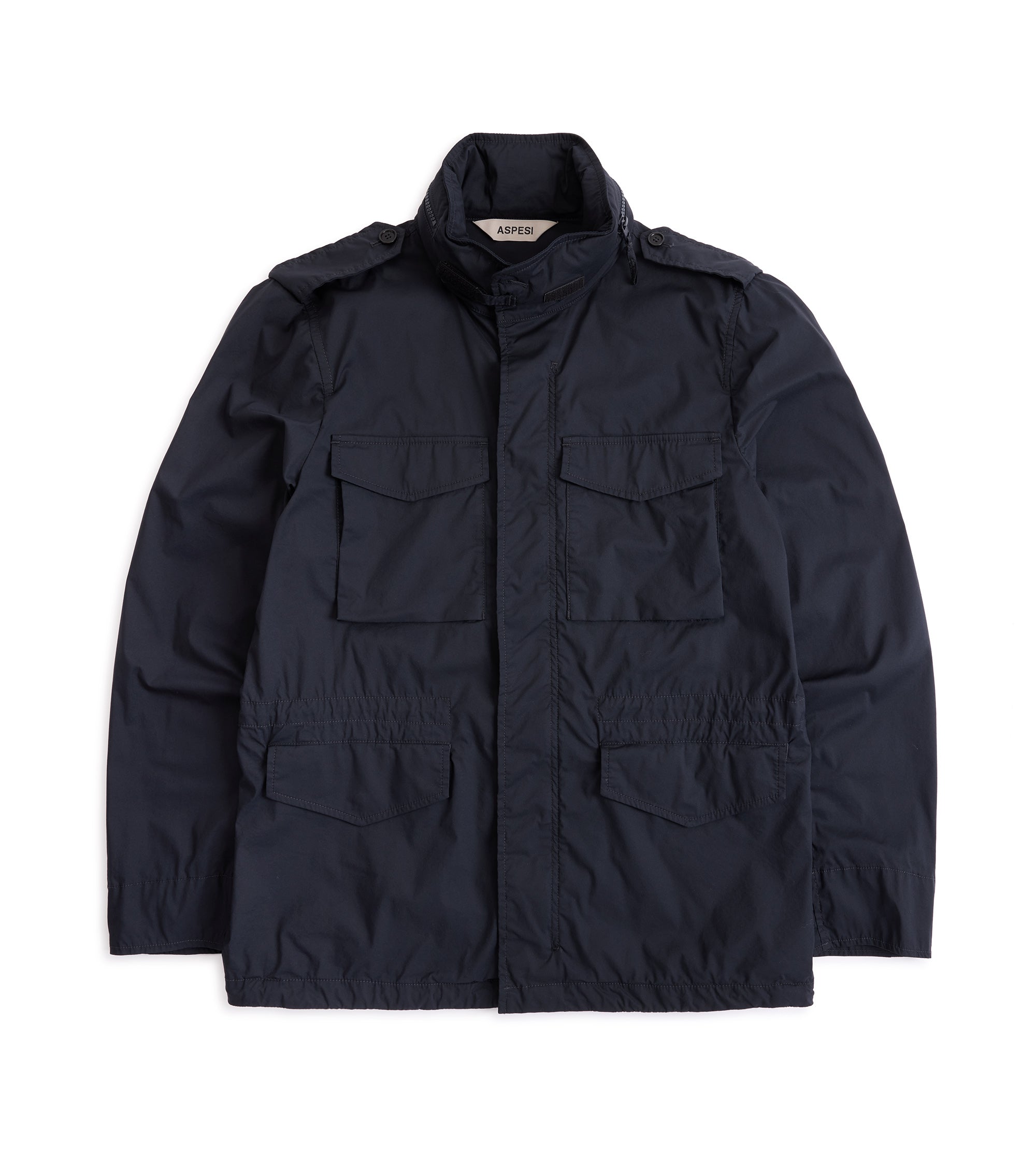 Aspesi Minifield Cotton Nylon Poplin Jacket: Navy