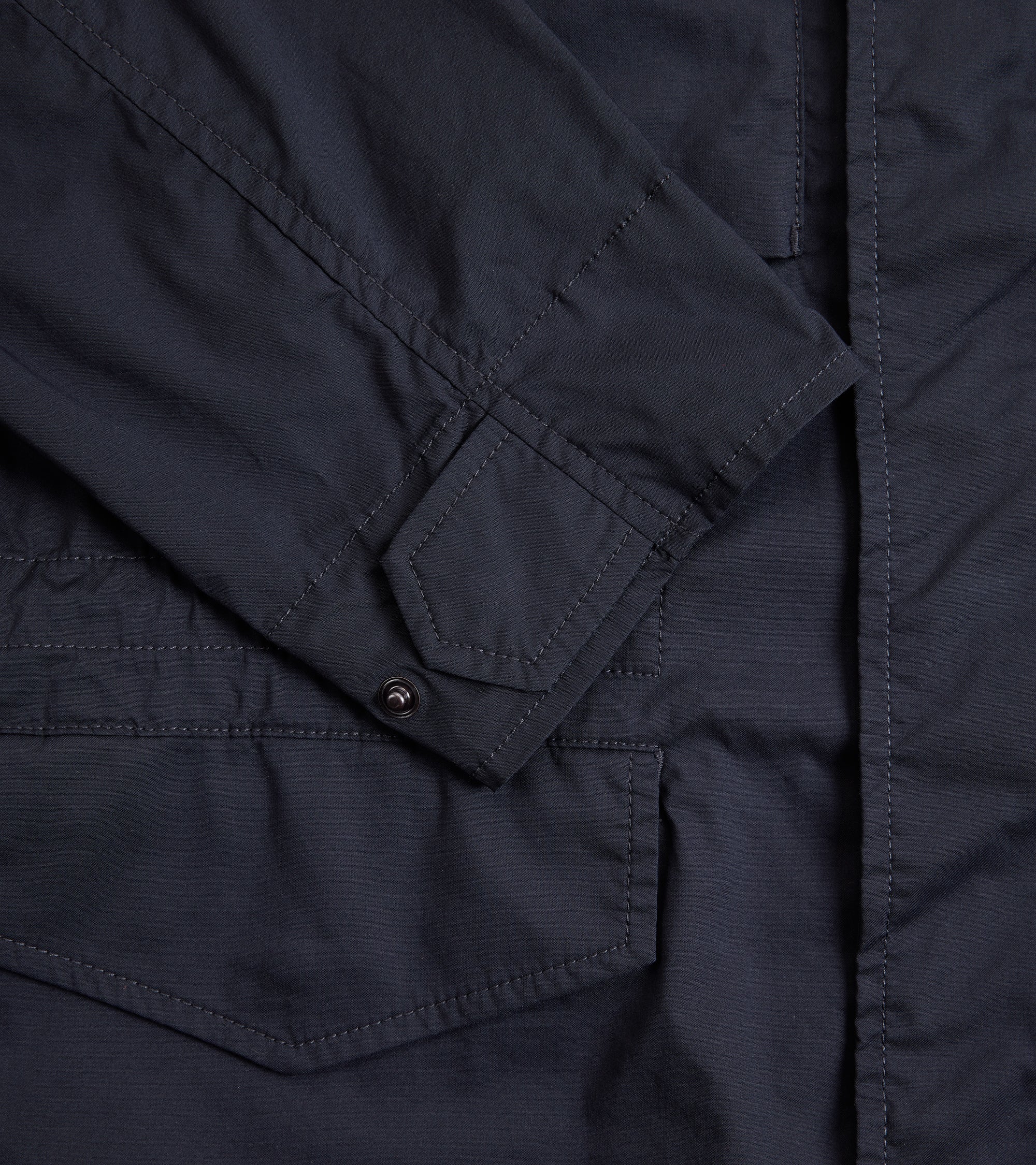Aspesi Minifield Cotton Nylon Poplin Jacket: Navy