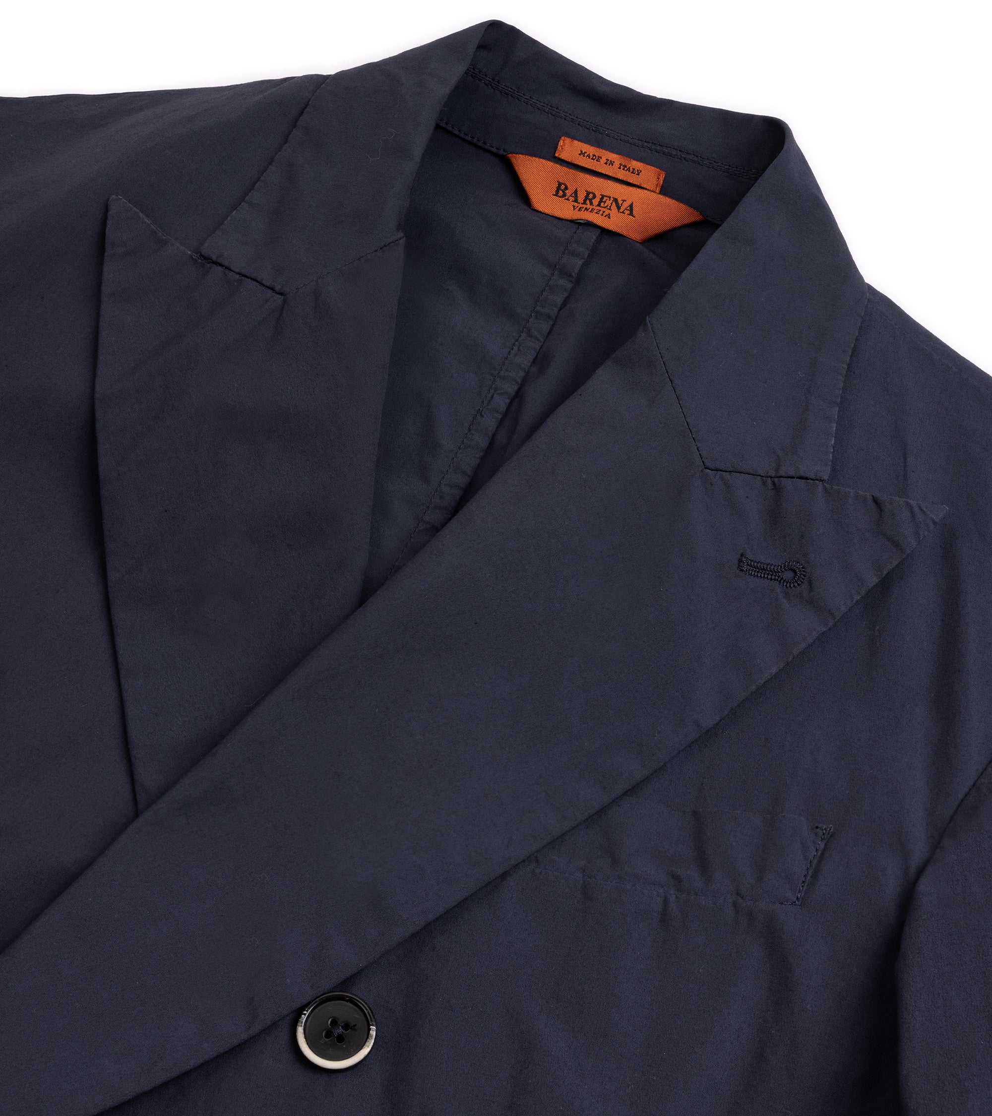 Barena Siroco Pavion Cotton Double-Breasted Jacket: Navy
