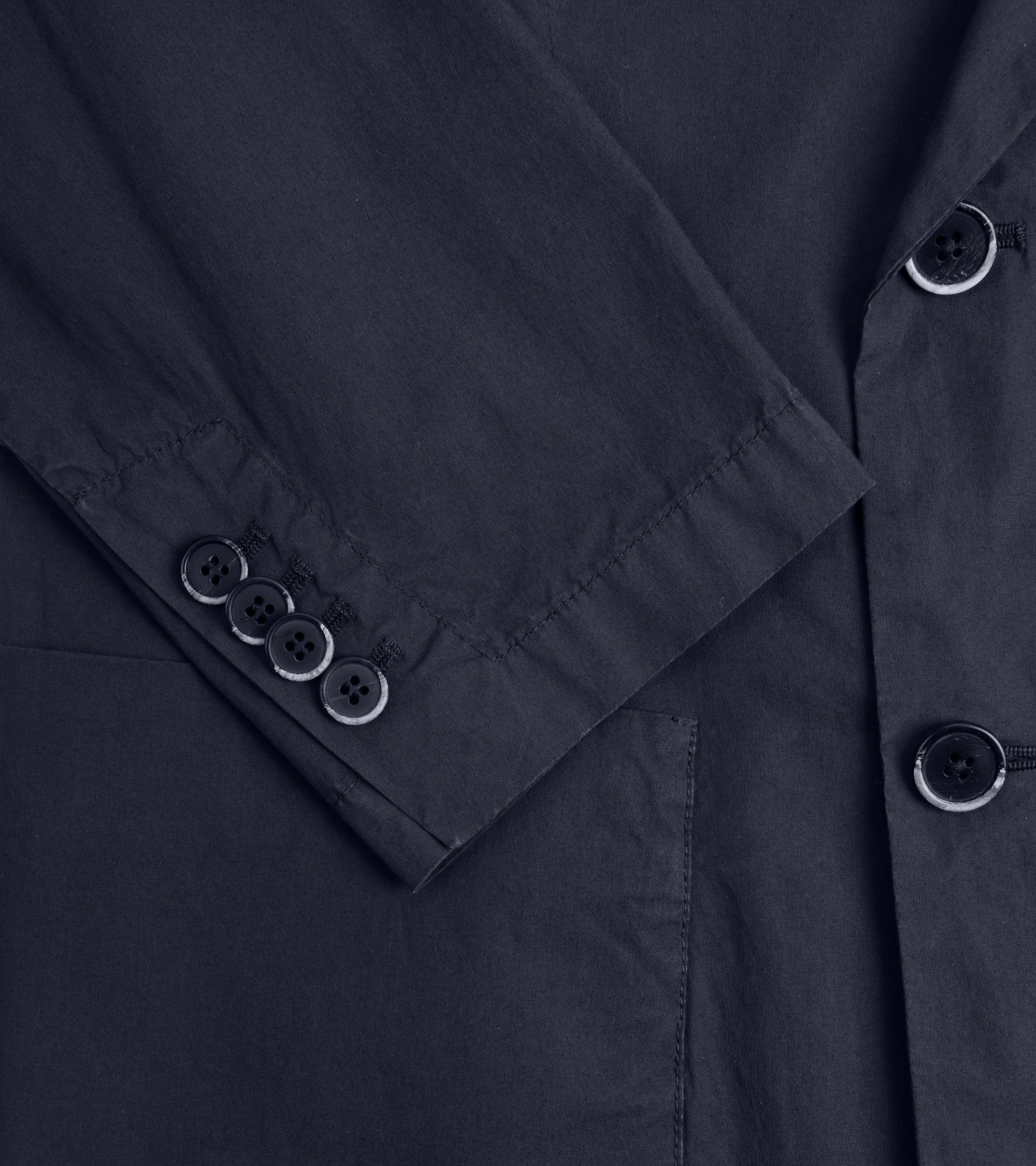 Barena Siroco Pavion Cotton Double-Breasted Jacket: Navy