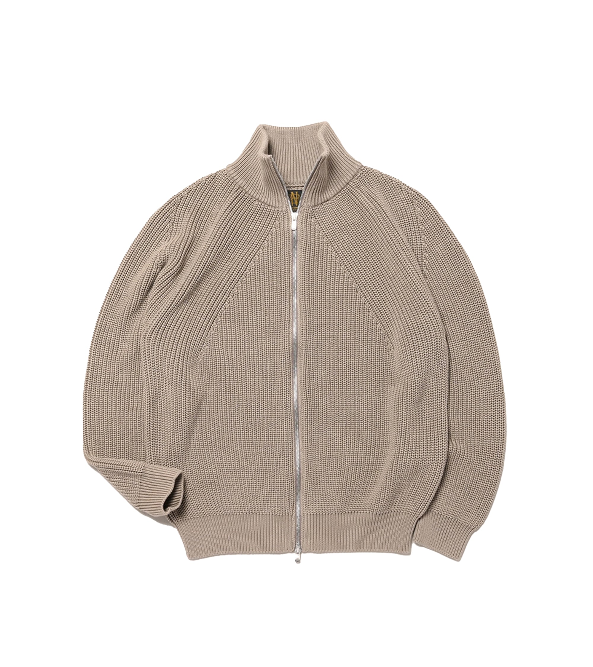 Batoner Signature Driver's Knit Cotton Zip Cardigan: Beige