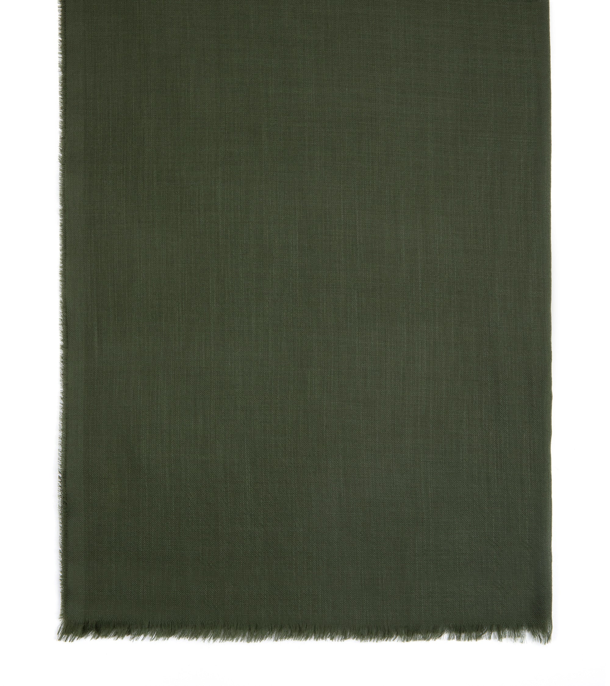 Begg x Co Wispy Solid Cashmere Scarf: Army Green