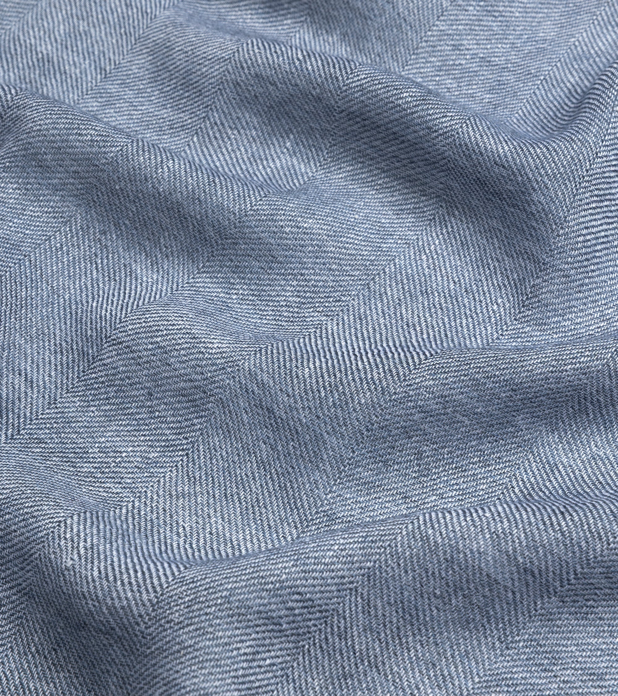 Begg x Co Fiji Archer Cashmere Cotton Mix Scarf: Heather Denim