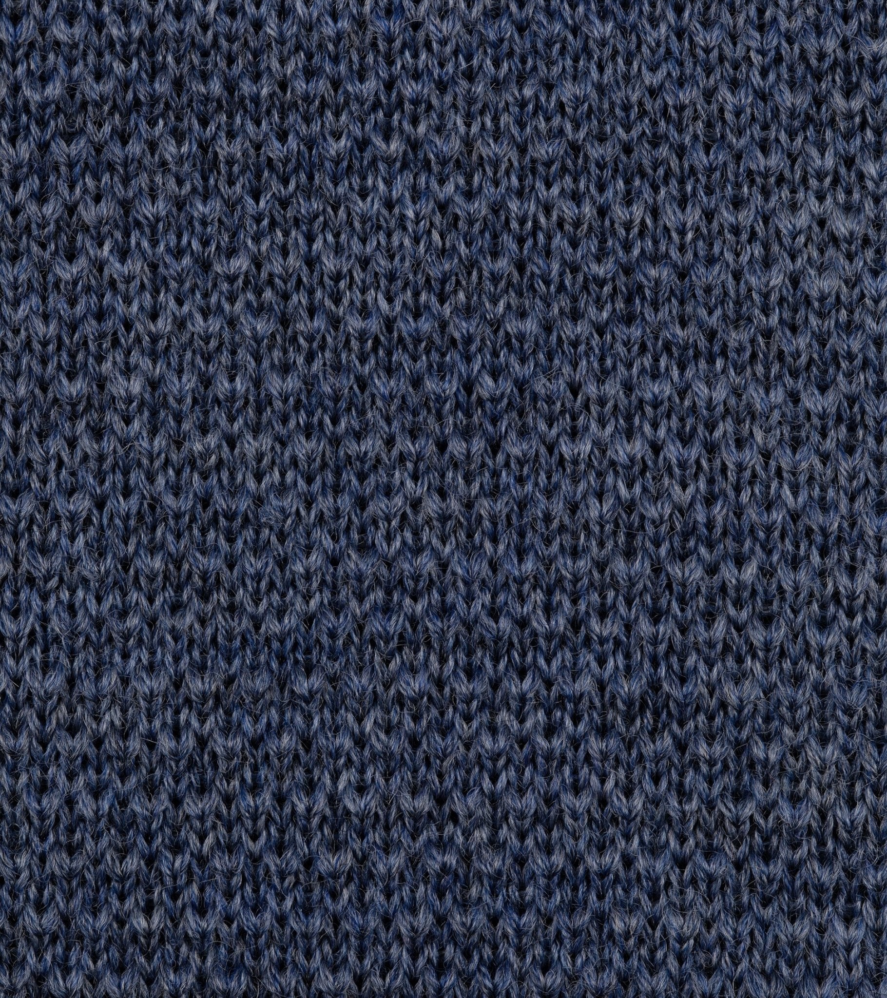 Bigi Wool Knit Tie: Blue - Trunk Clothiers
