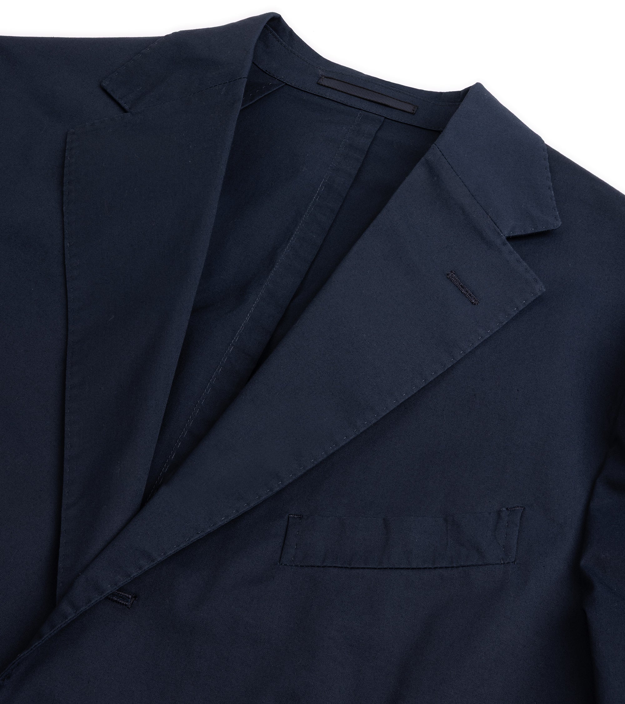 Boglioli Cotton Stretch Travel Suit Jacket: Navy