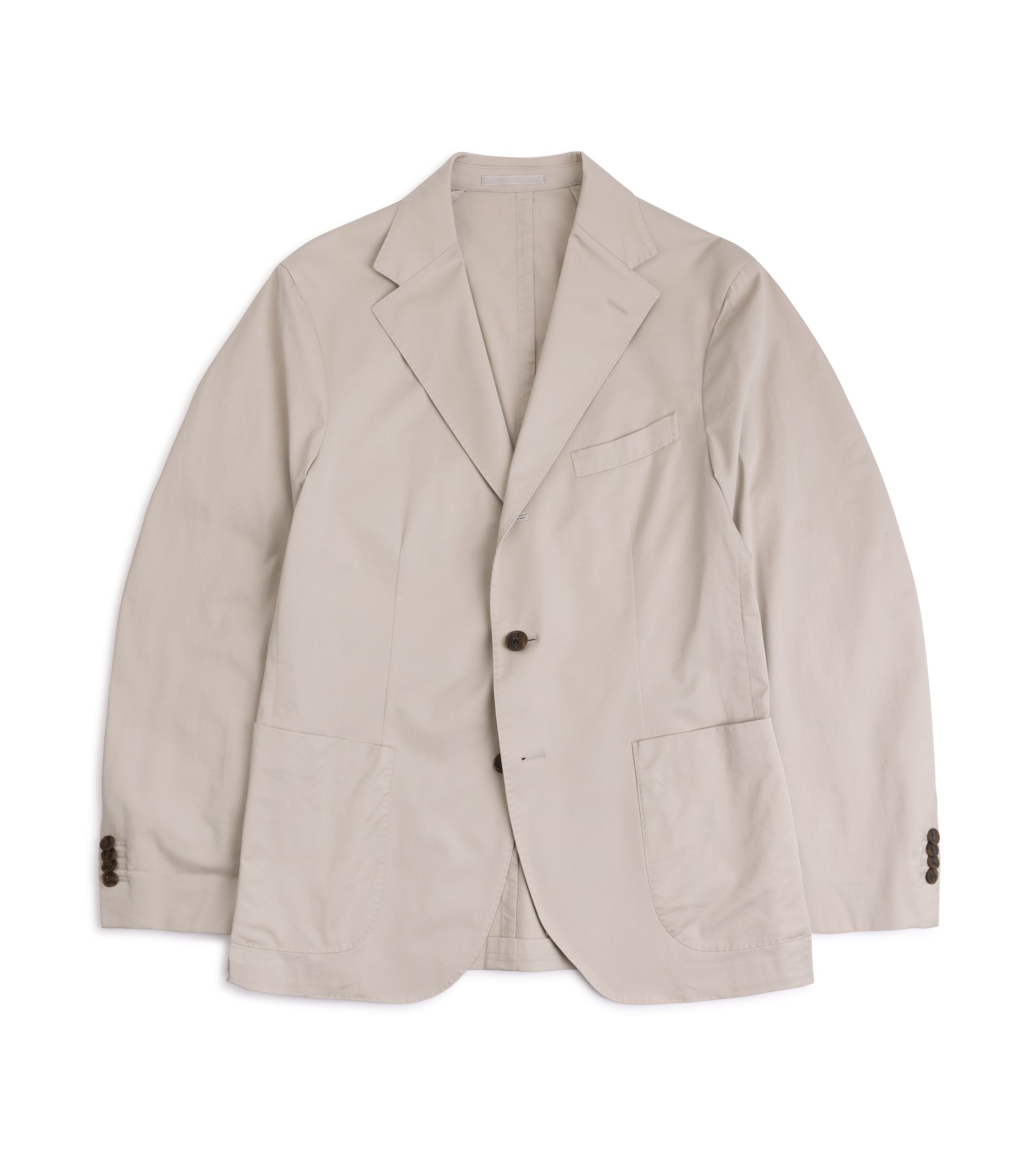 Boglioli Cotton Stretch Travel Suit Jacket: Putty