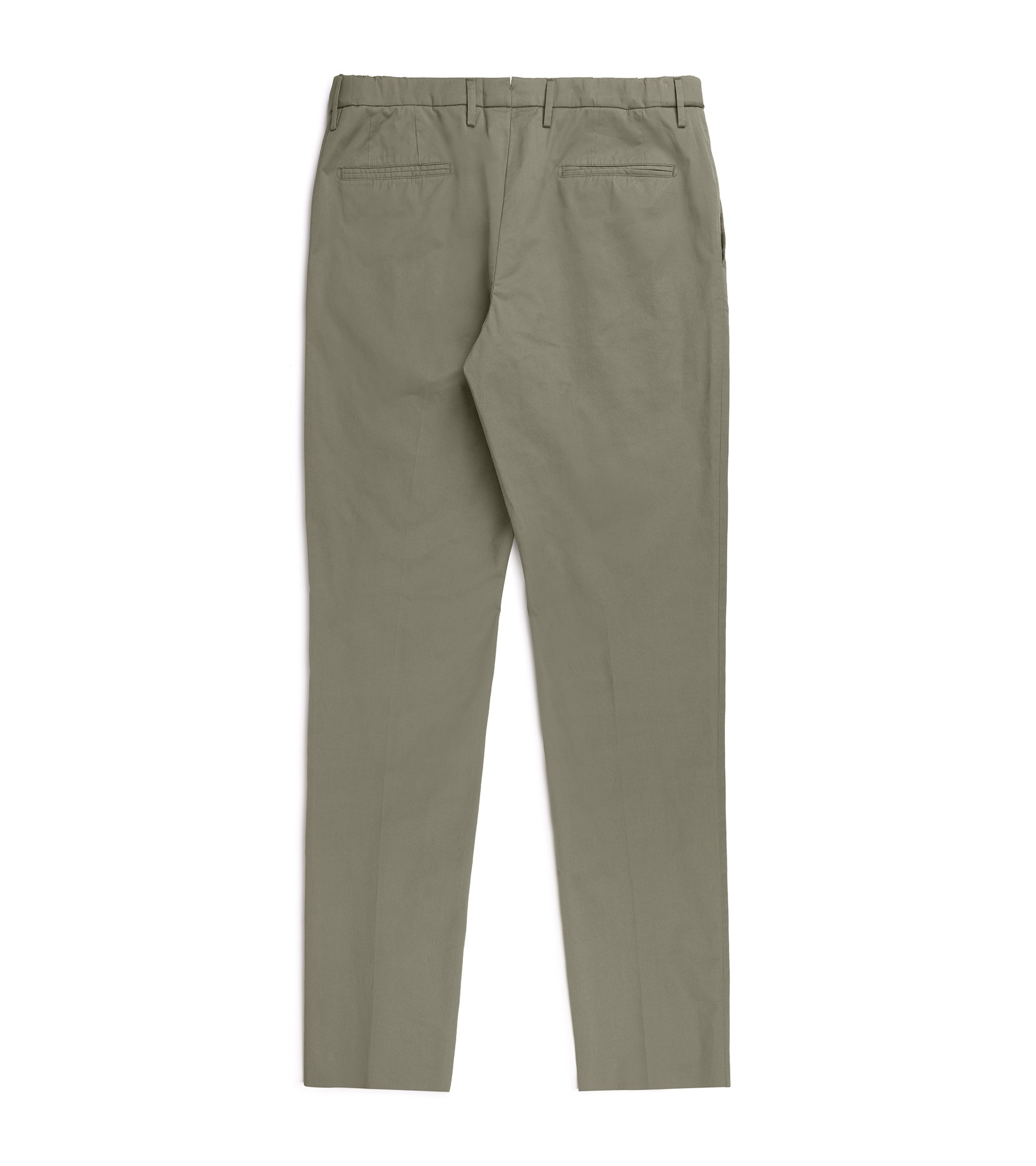 Boglioli Cotton Stretch Travel Suit Trousers: Light Olive