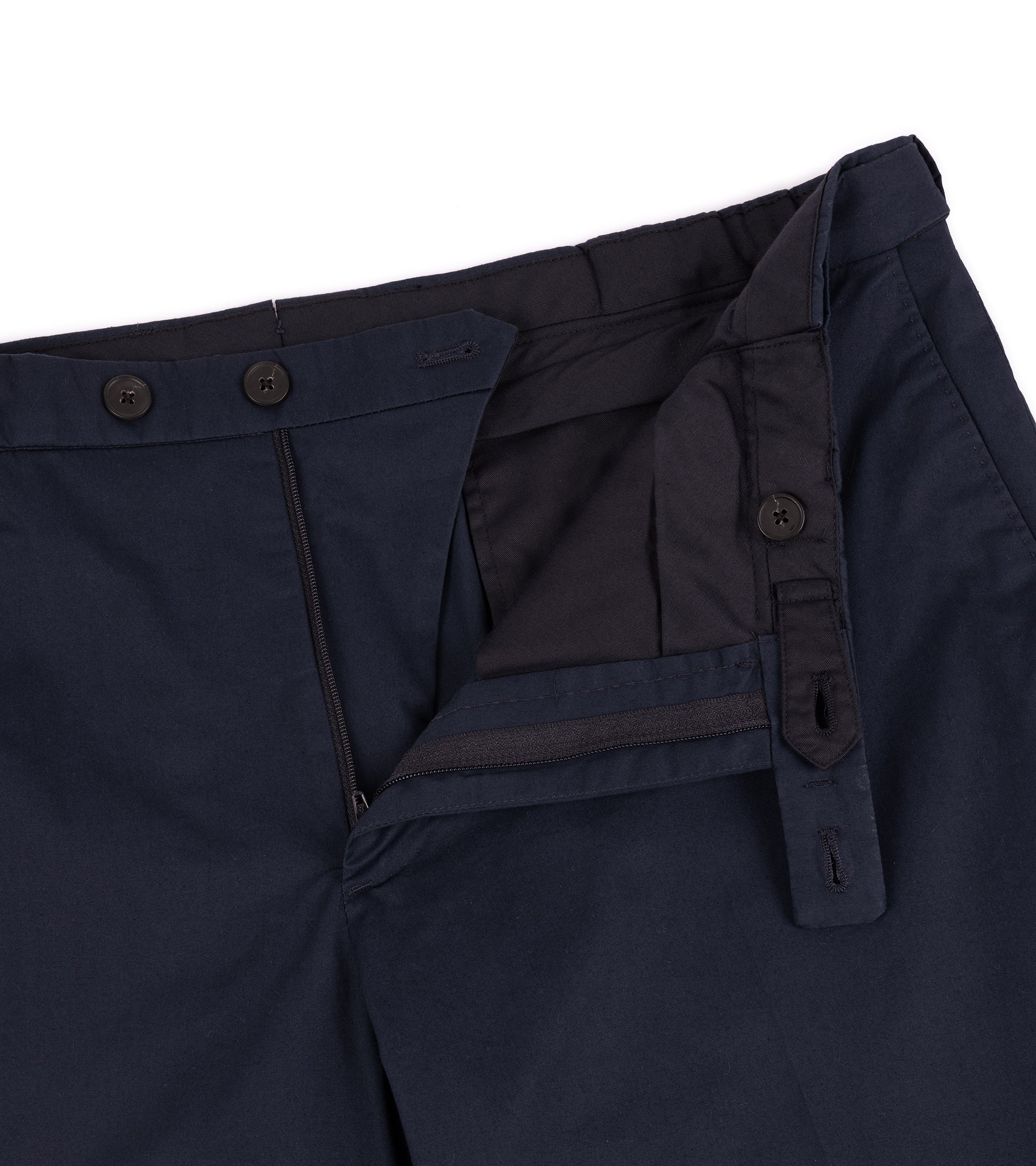 Boglioli Cotton Stretch Travel Suit Trousers: Navy