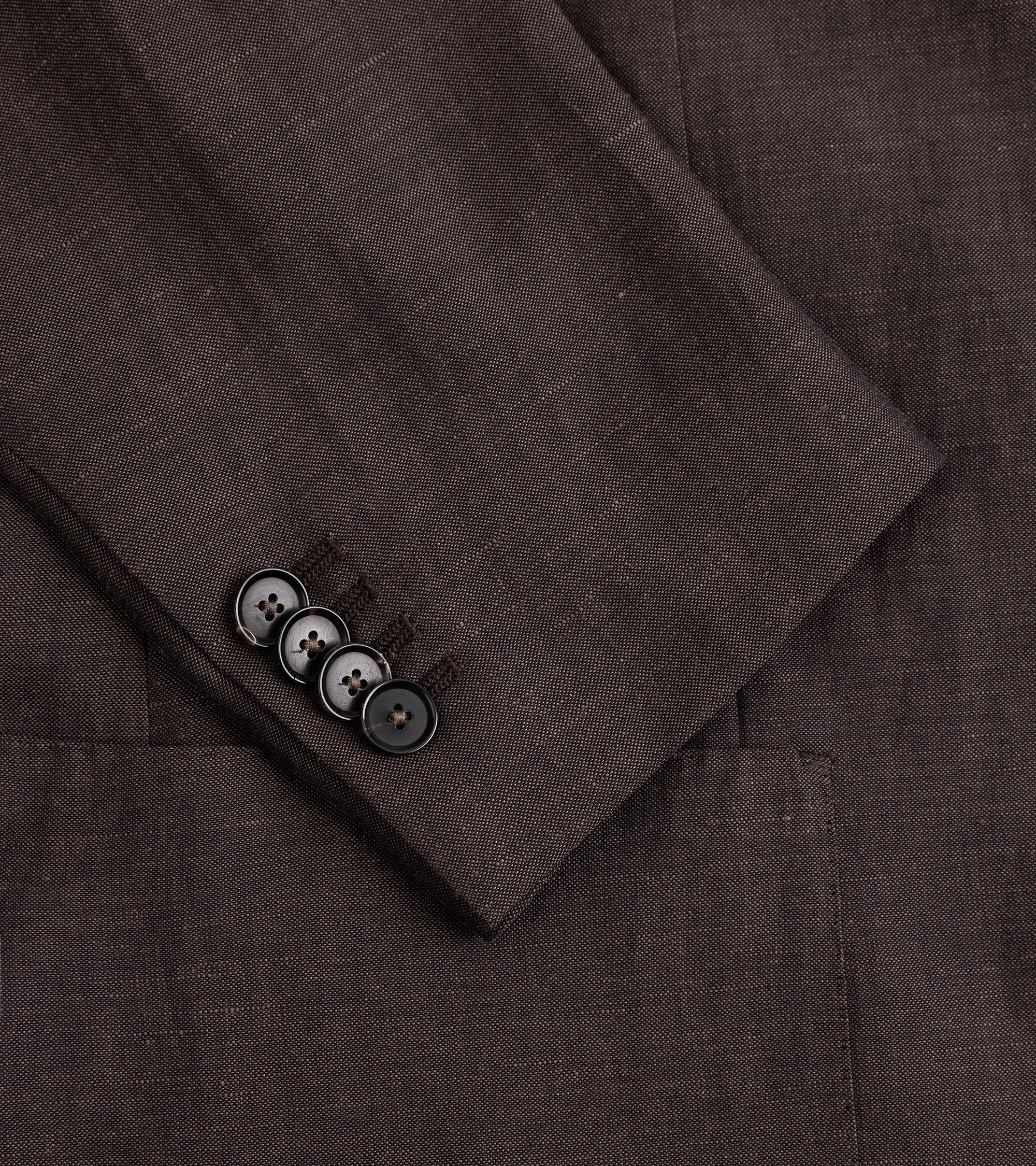 Caruso Butterfly Wool Linen Jacket: Brown