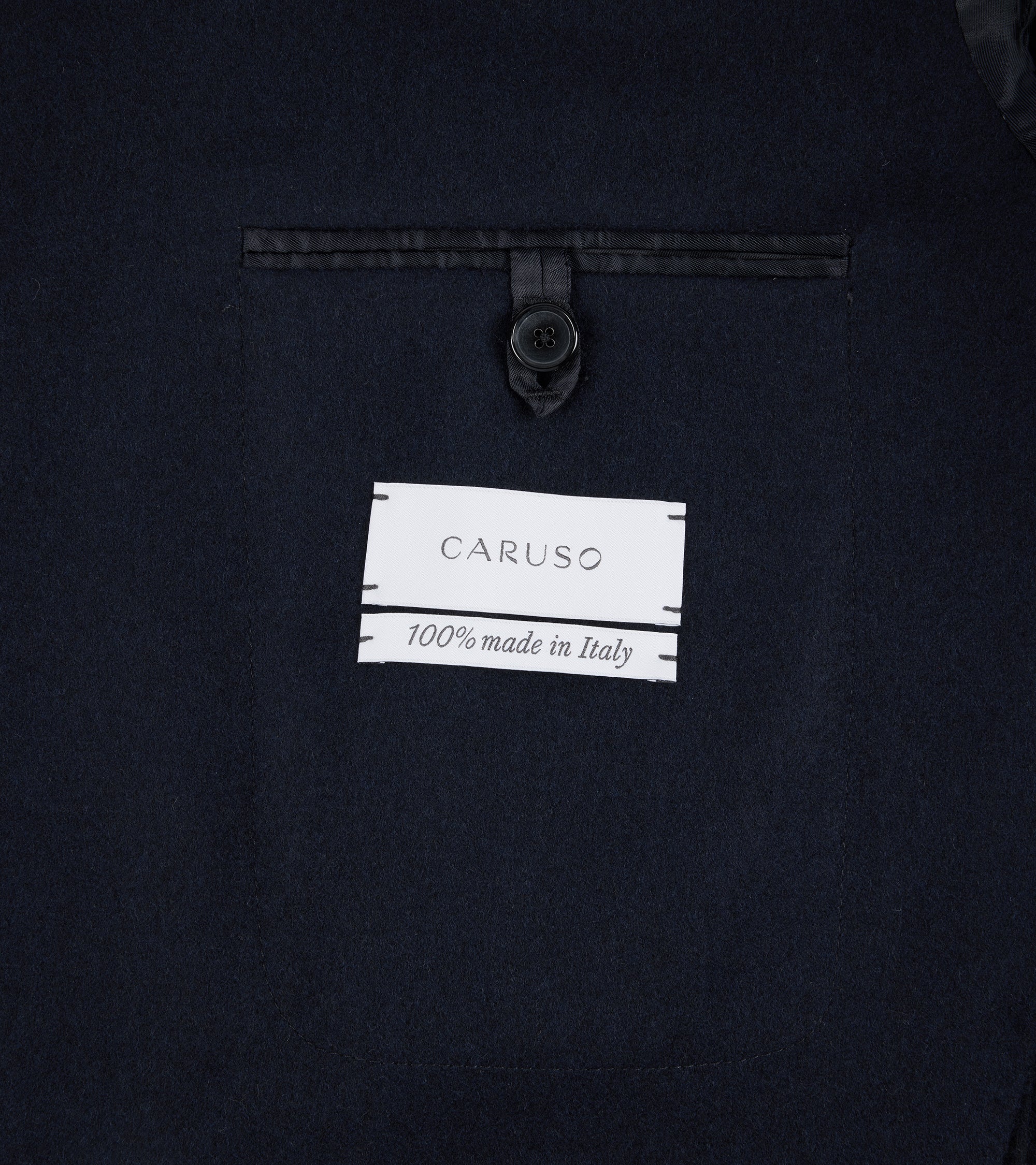 Caruso for Trunk Butterfly Fox Flannel Wool Cashmere Jacket: Navy