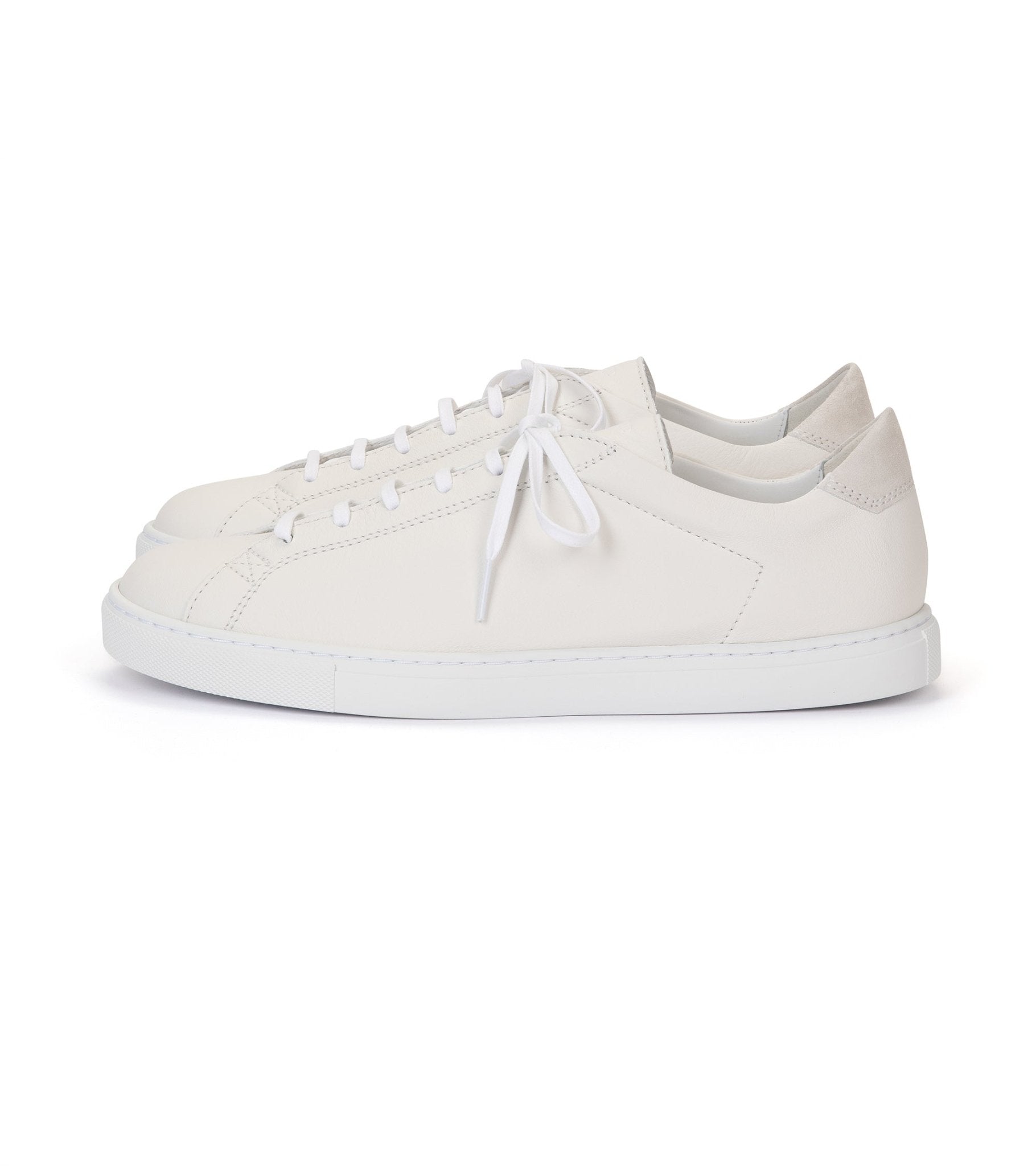 CQP Racquet Leather Sneaker: White - Trunk Clothiers