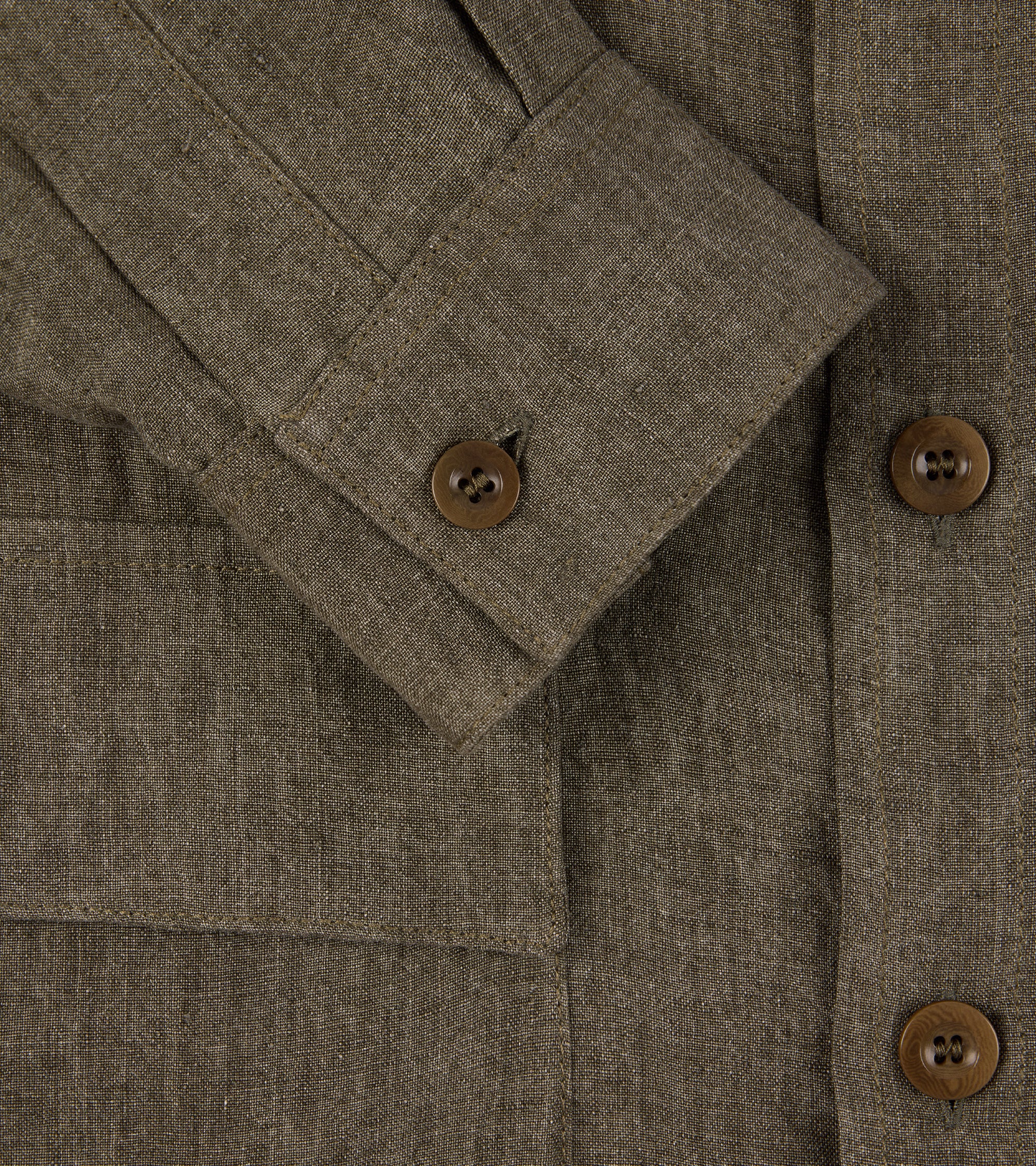 East Harbour Surplus Ellis Linen Canvas Army Jacket: Olive