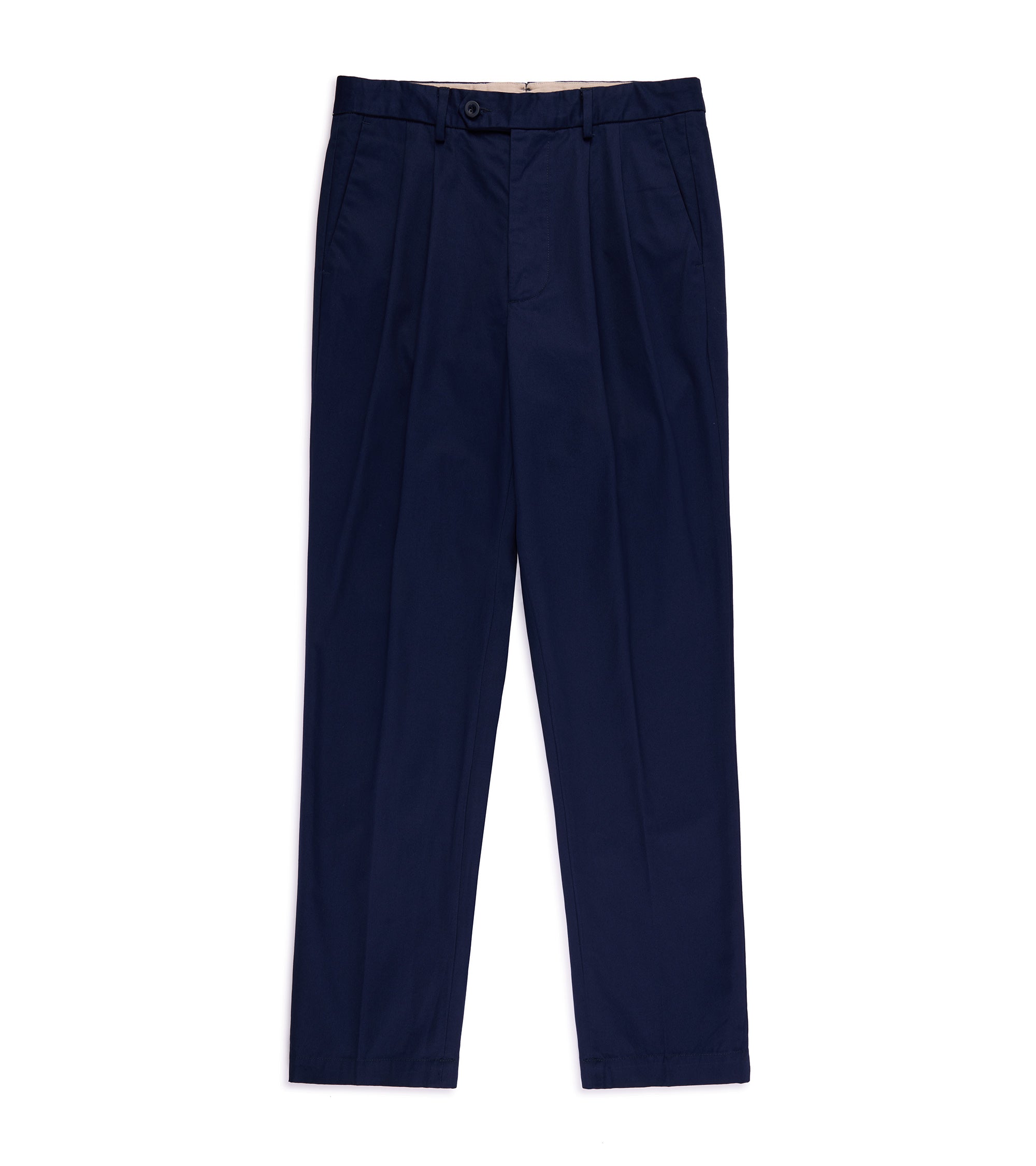 East Harbour Surplus Martin Pleated Cotton Gabardine Chino Trousers: Blue