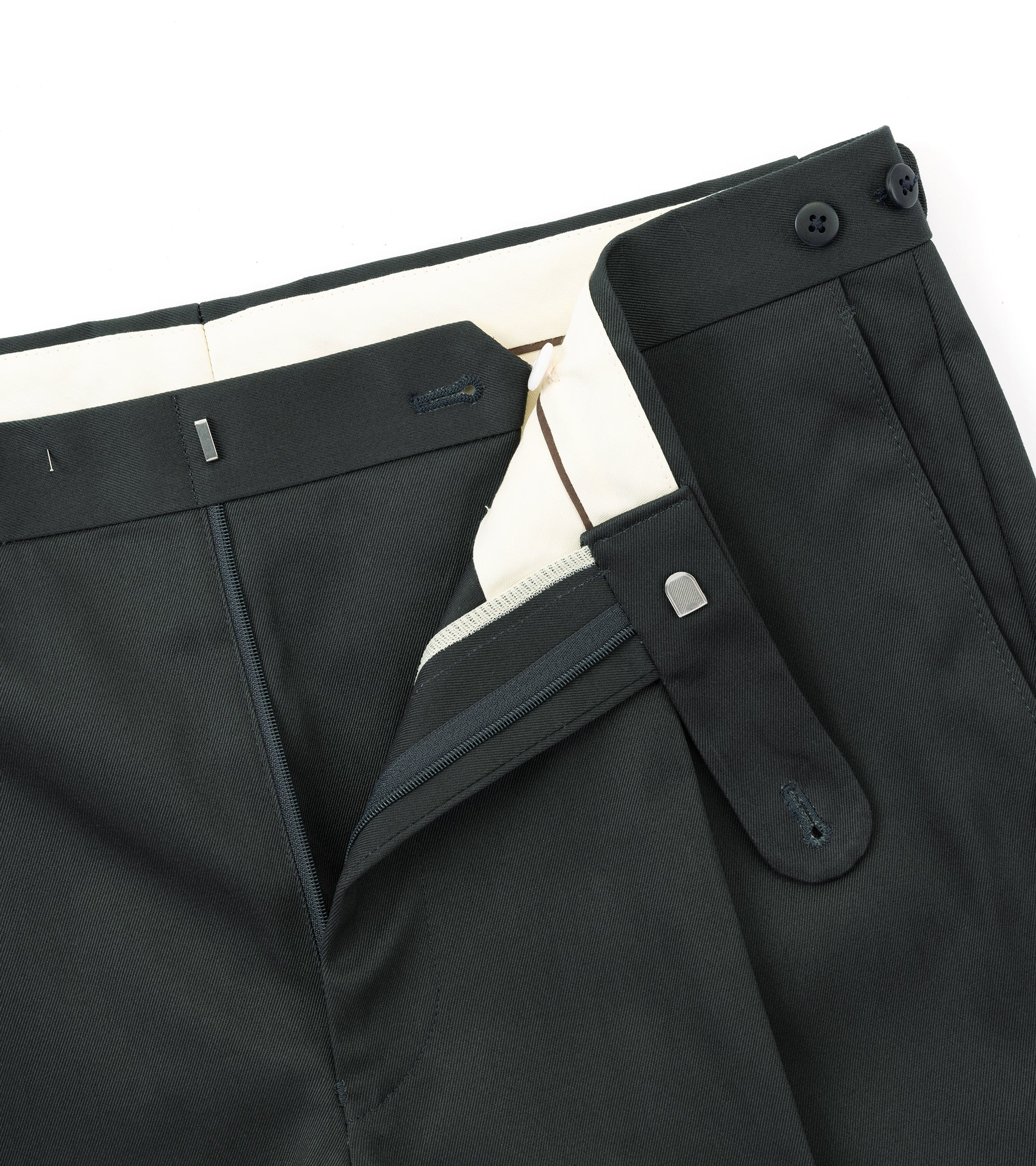 Echizenya for Trunk Heavy West Point Cotton Twill Chino Trousers: Navy