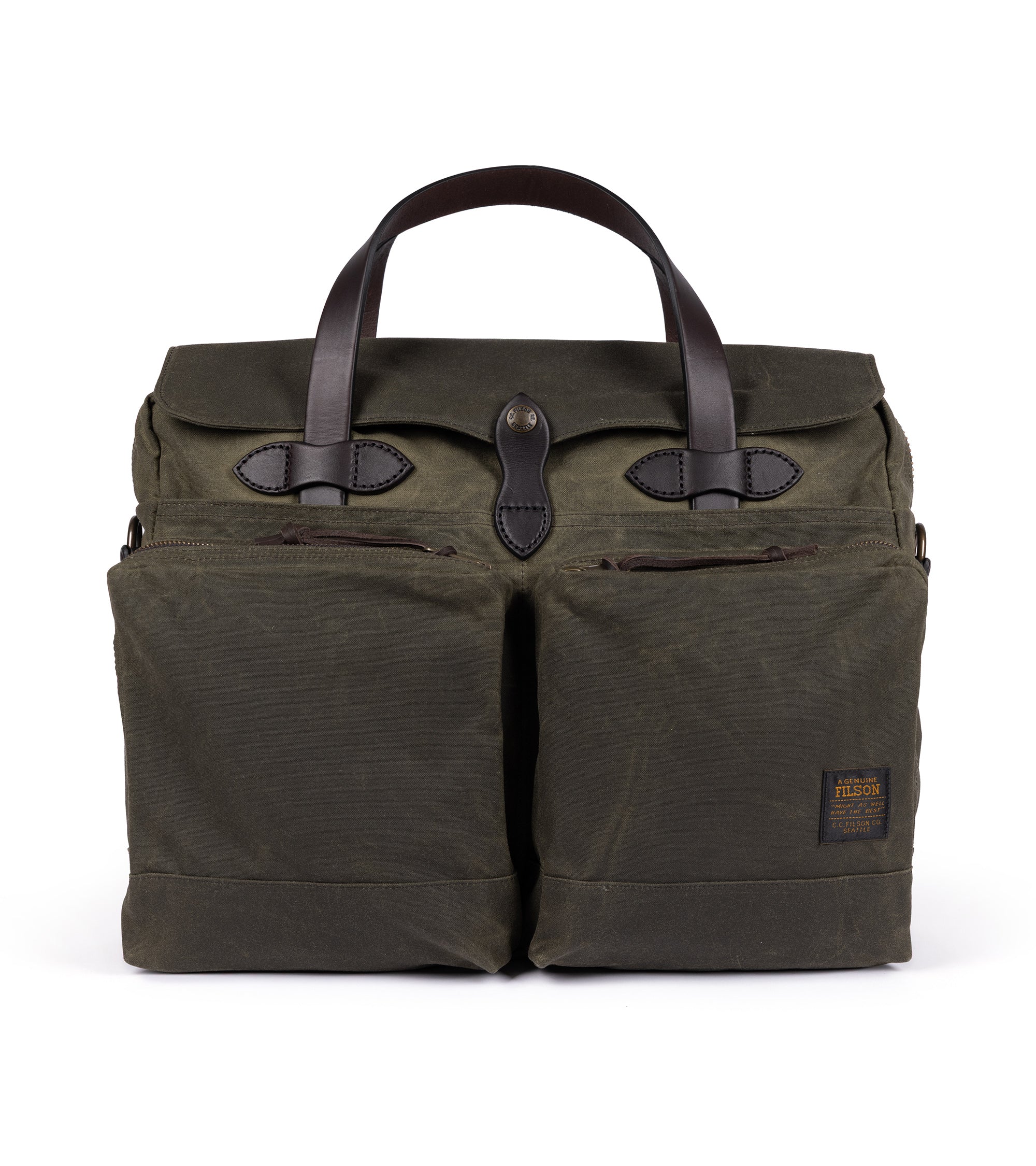 Filson 24hr Tincloth Briefcase: Otter Green