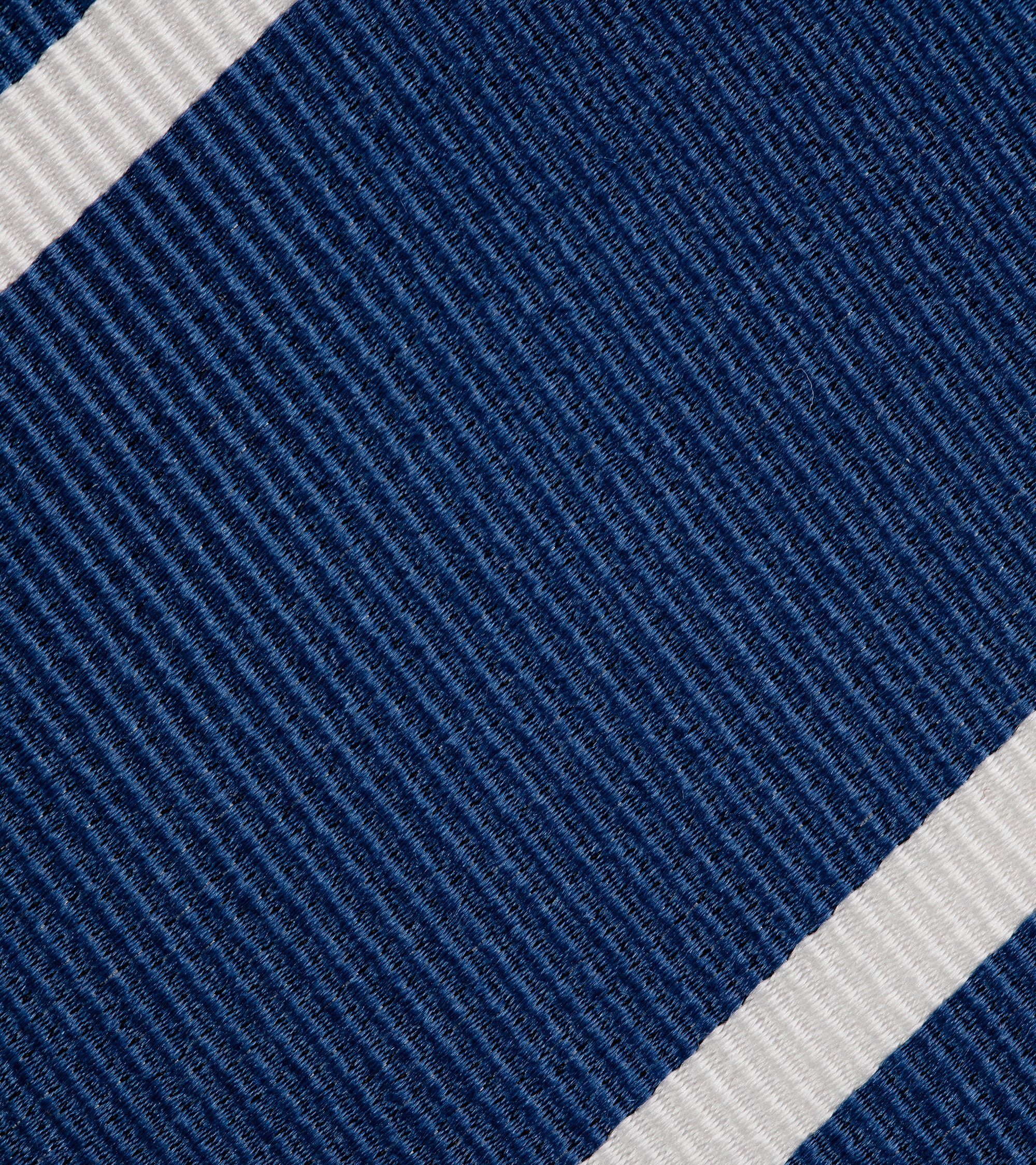 Finamore Silk Reppe Stripe Tie: Blue