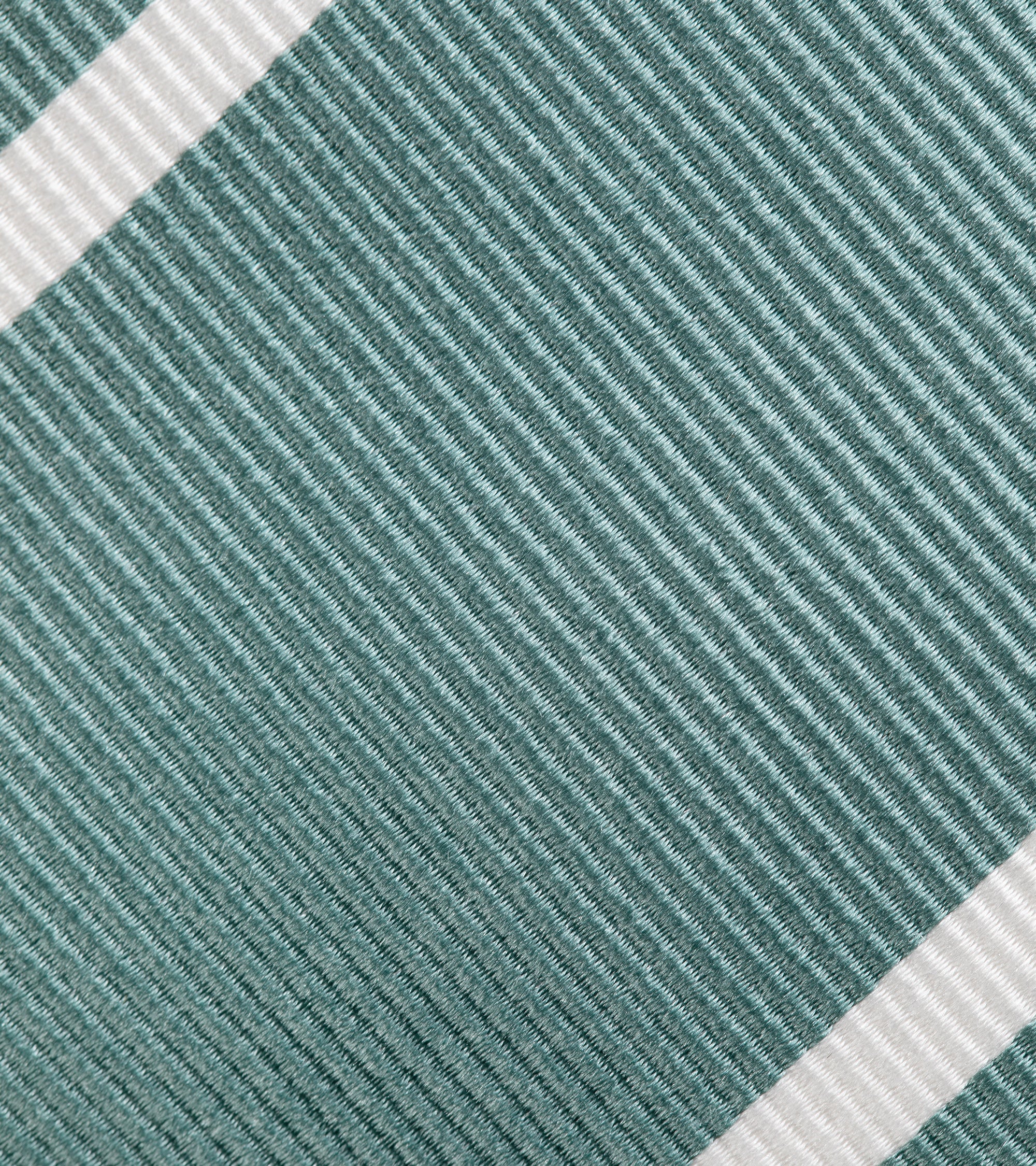 Finamore Silk Reppe Stripe Tie: Pearl Green