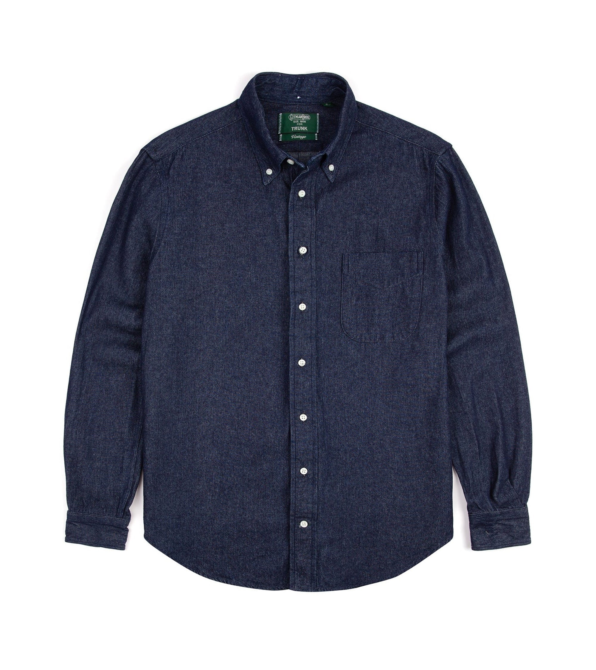 Gitman Vintage Denim Shirt: Dark Blue