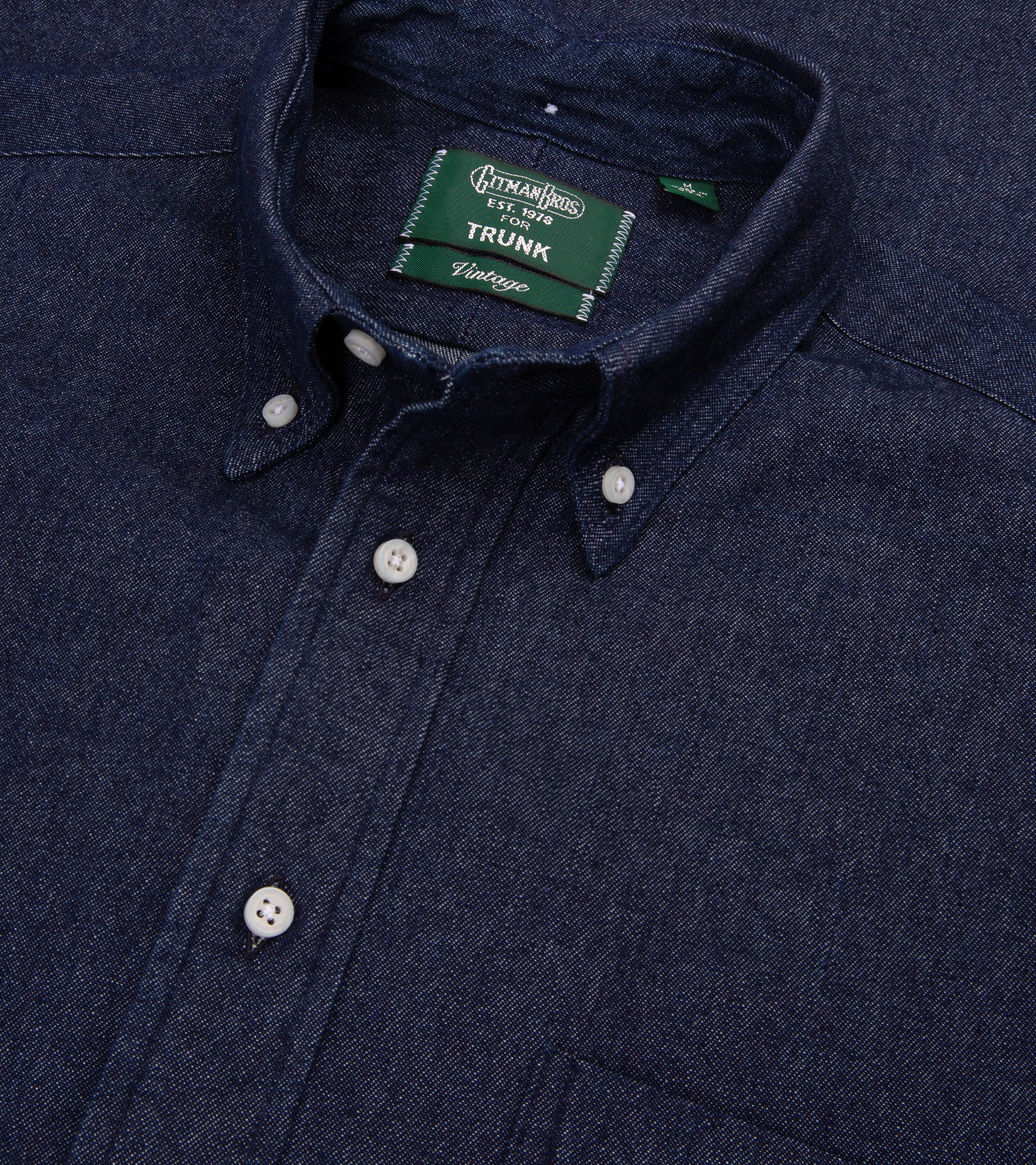 Gitman Vintage Denim Shirt: Dark Blue