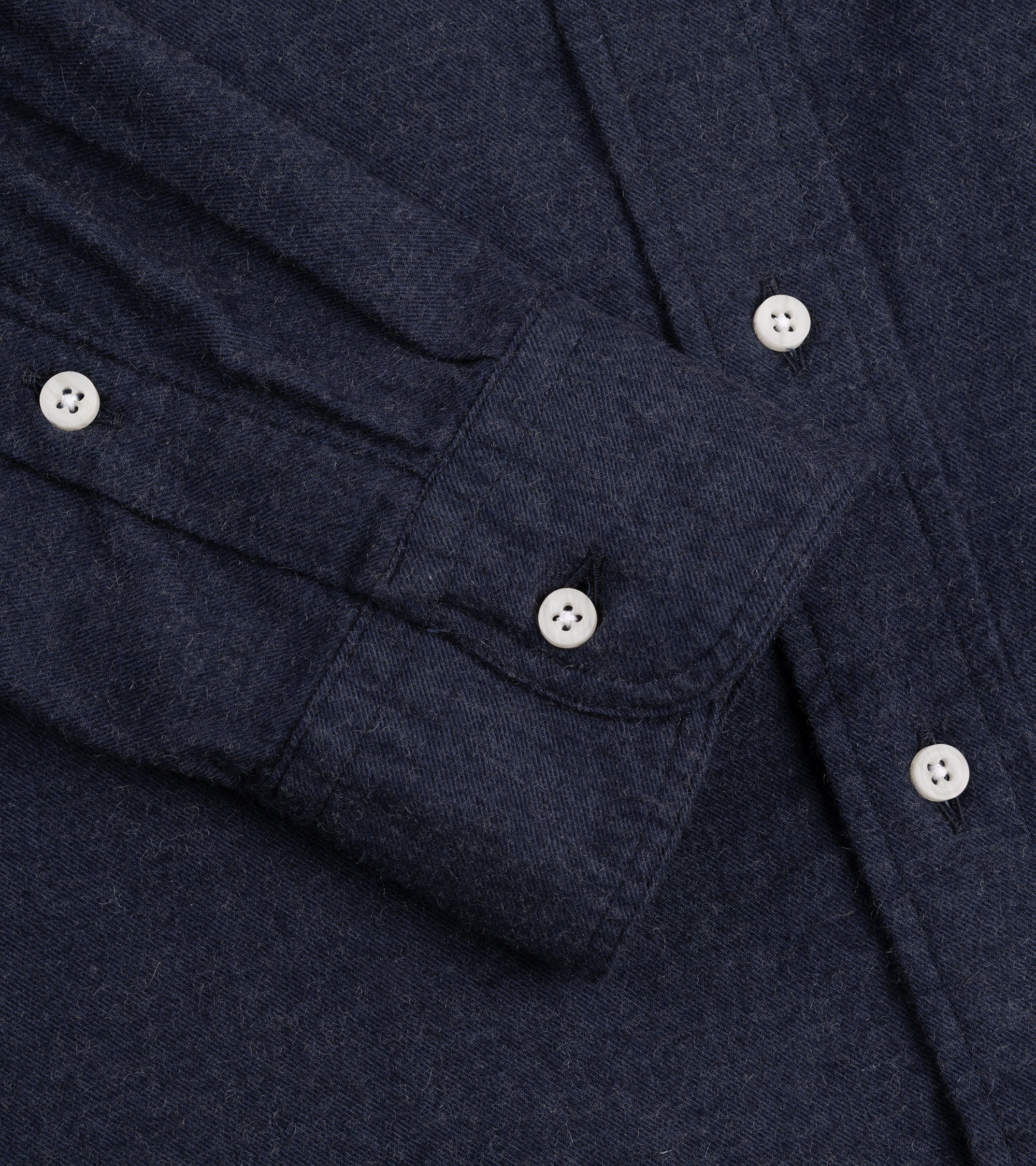 Gitman Vintage for Trunk Cotton Cashmere Flannel Shirt: Navy