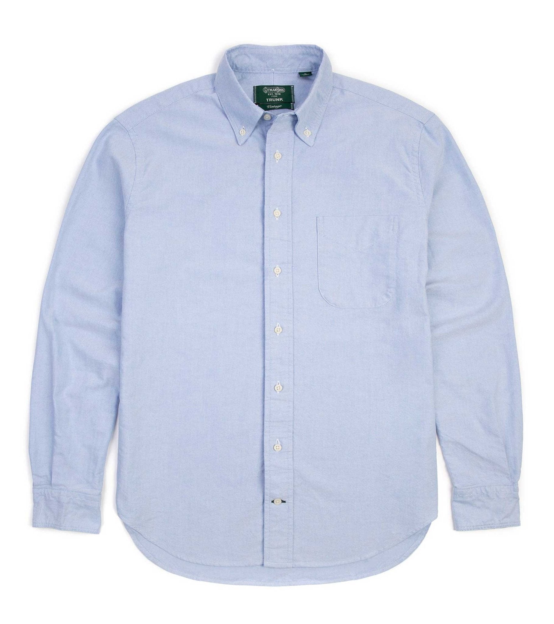 Gitman Vintage Oxford Shirt: Blue - Trunk Clothiers