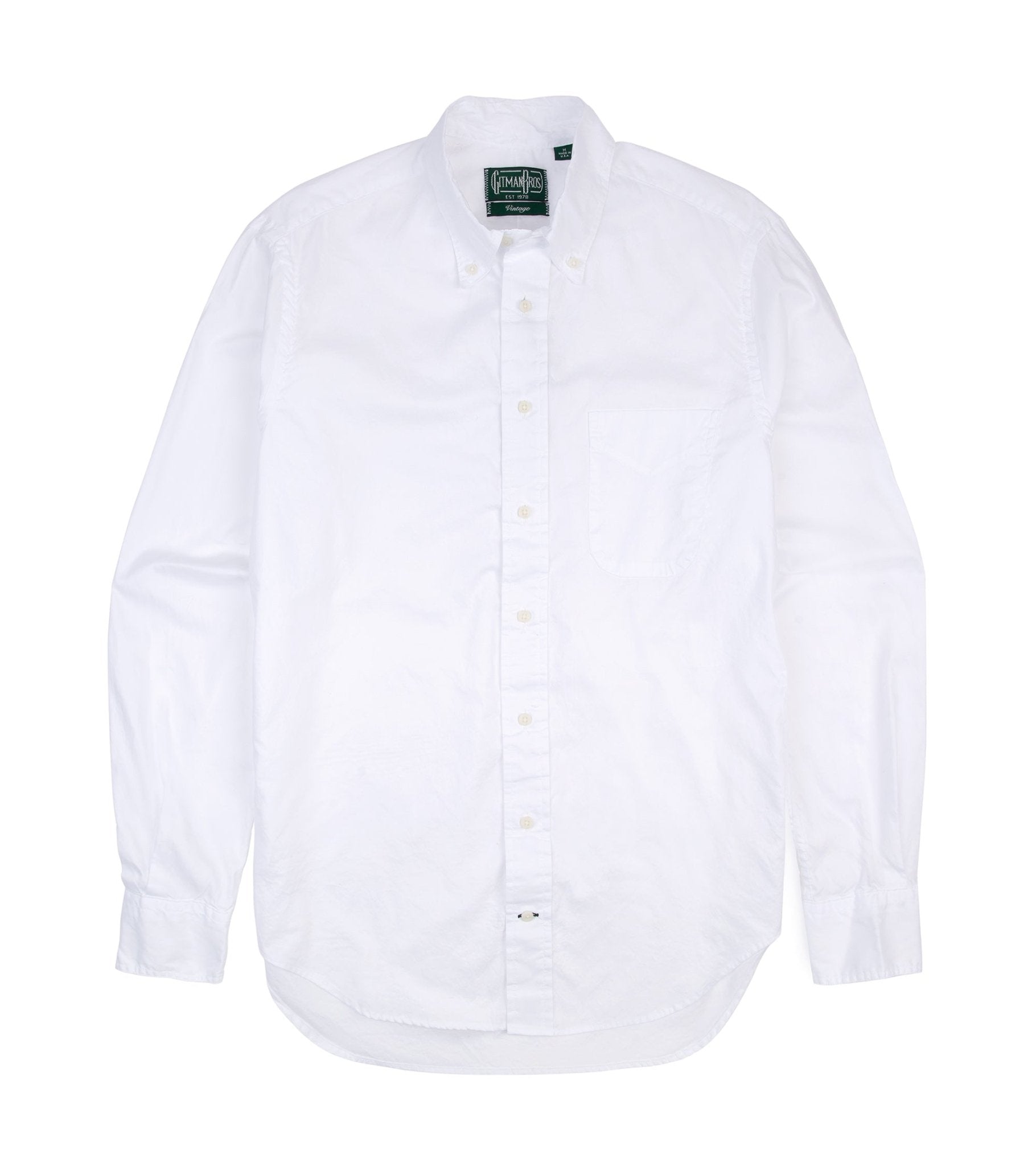 Gitman Vintage Zephyr Cotton Shirt: White - Trunk Clothiers