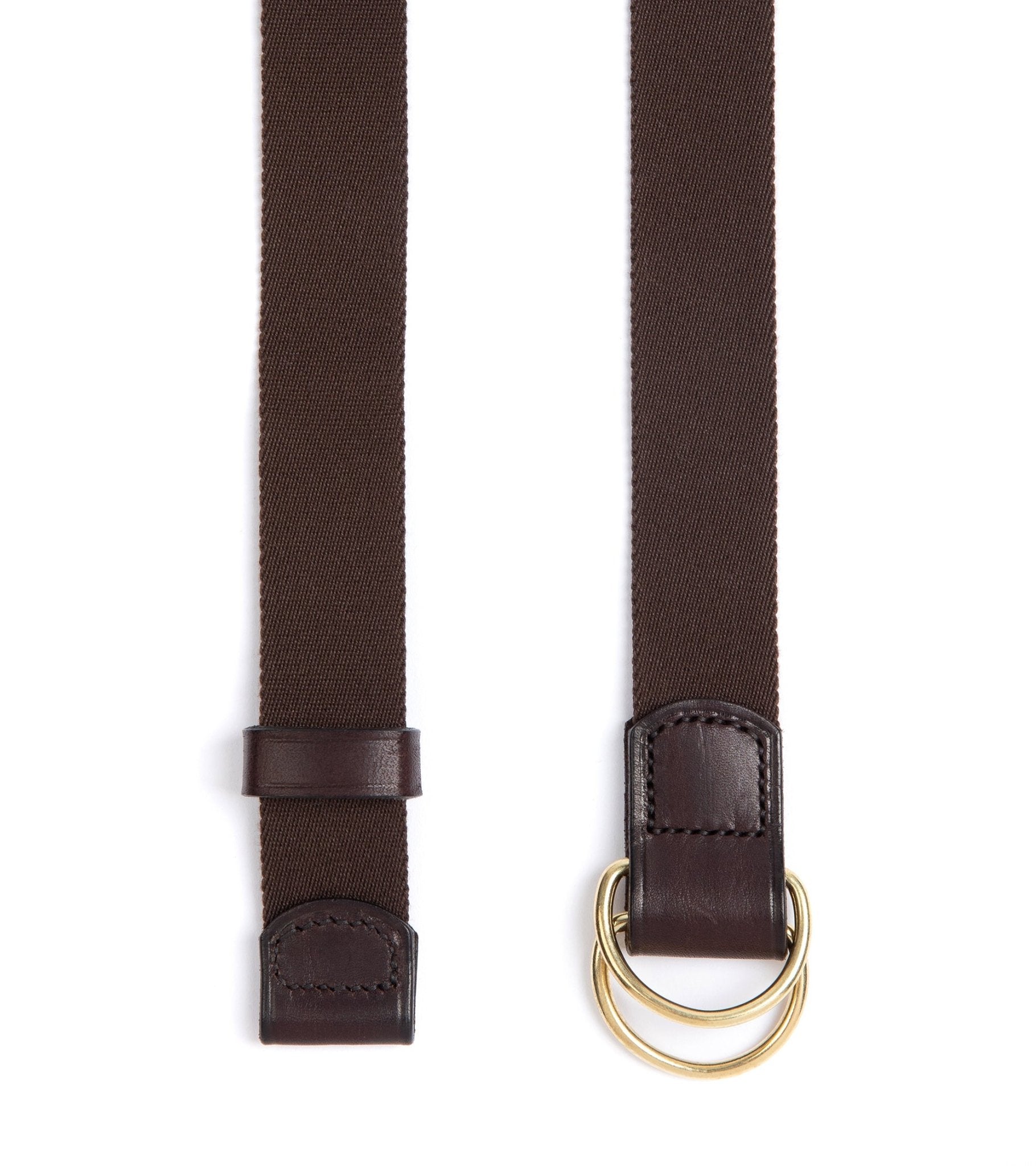 Hardy & Parsons D-Ring Canvas Belt: Brown - Trunk Clothiers
