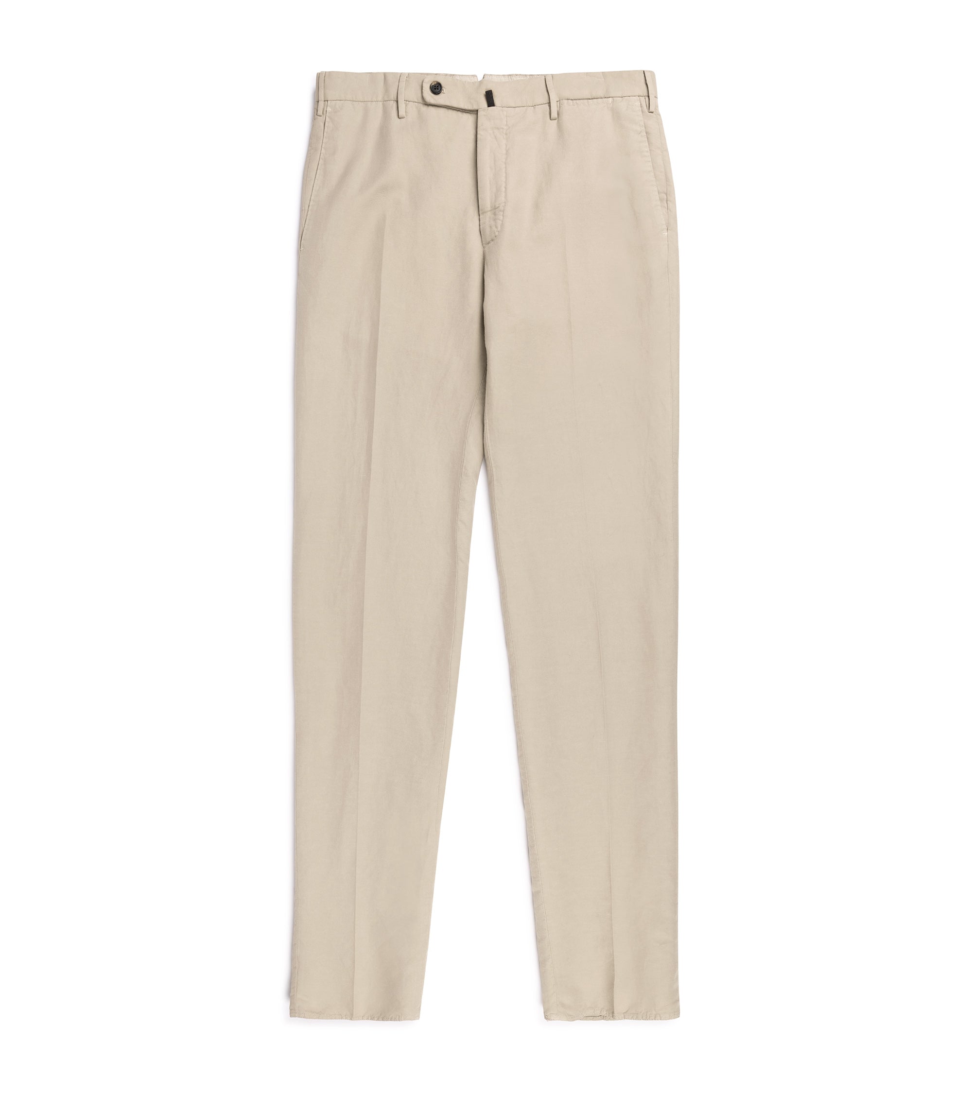 Incotex Regular Fit Chinolino Cotton Linen Trousers: Tan