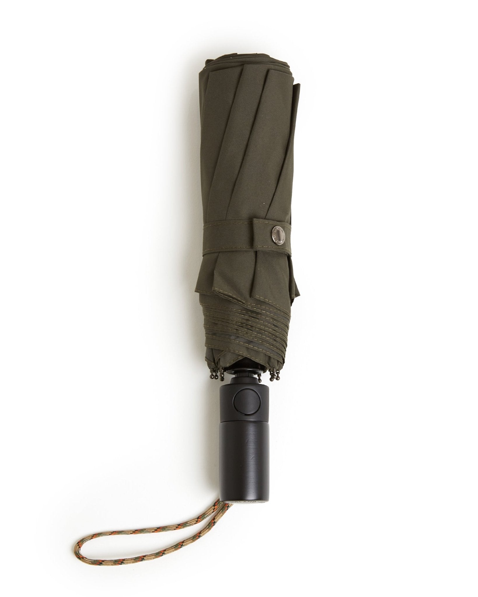London Undercover Auto Push Button Compact Umbrella: Olive - Trunk Clothiers