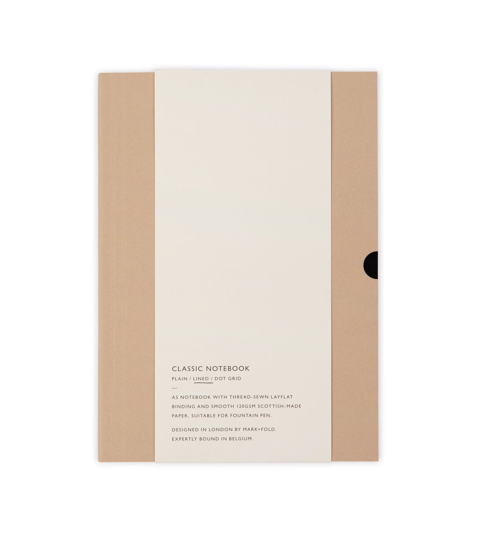 Mark+Fold Classic Lined Notebook: Sand - Trunk Clothiers