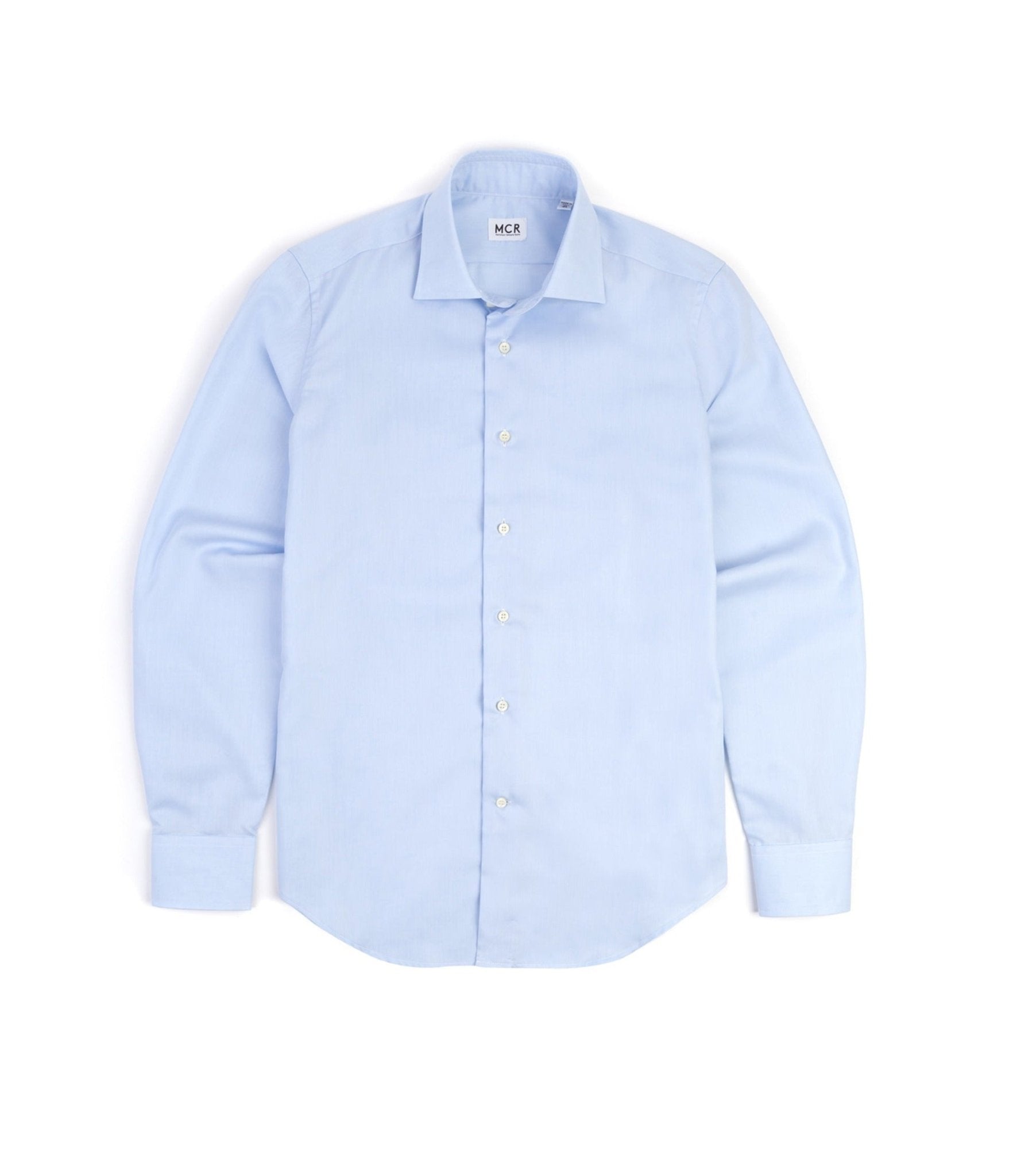 MCR Slim Pinpoint Shirt: Light Blue - Trunk Clothiers