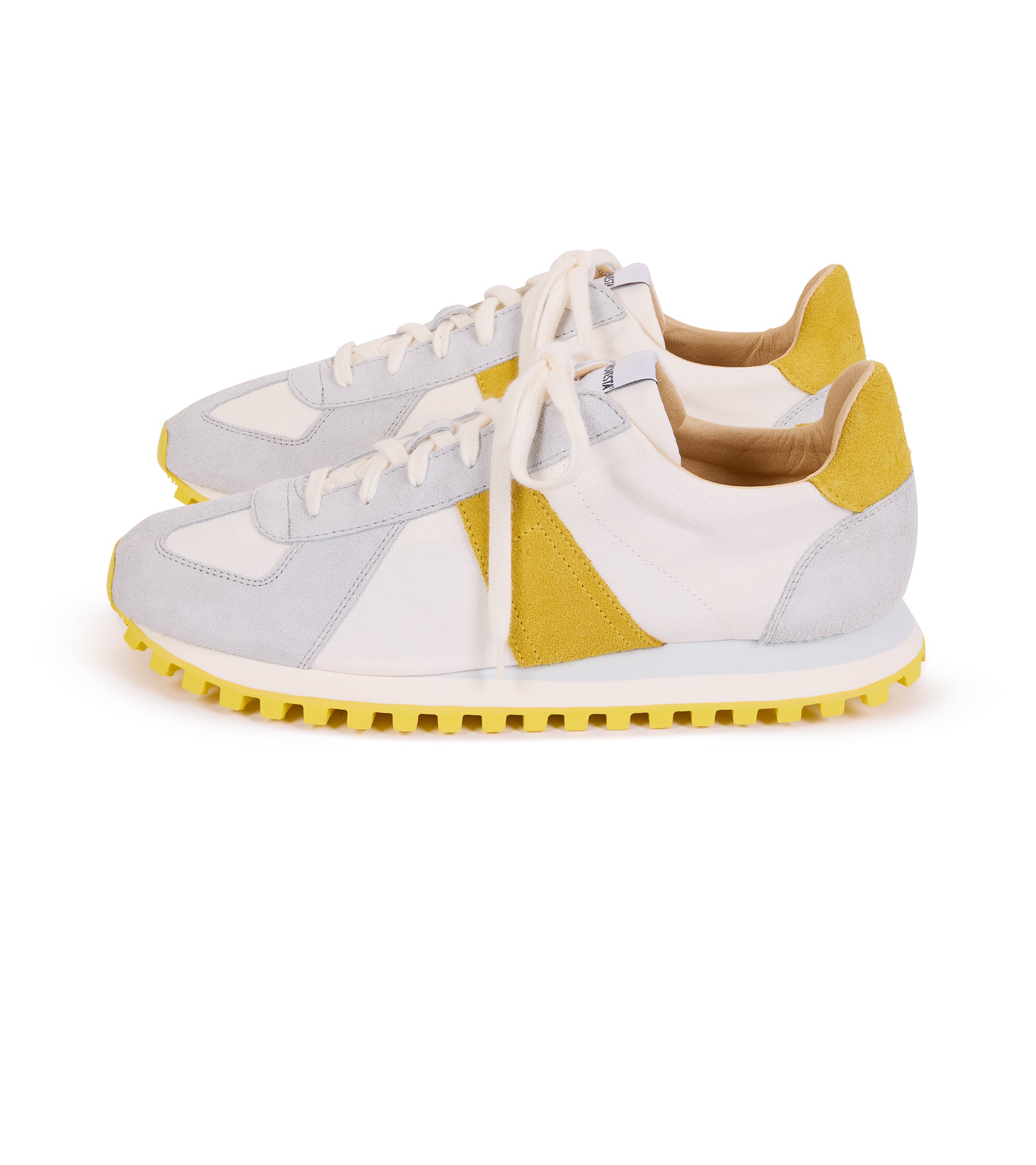 Novesta GAT Trail Sneaker: White/Yellow