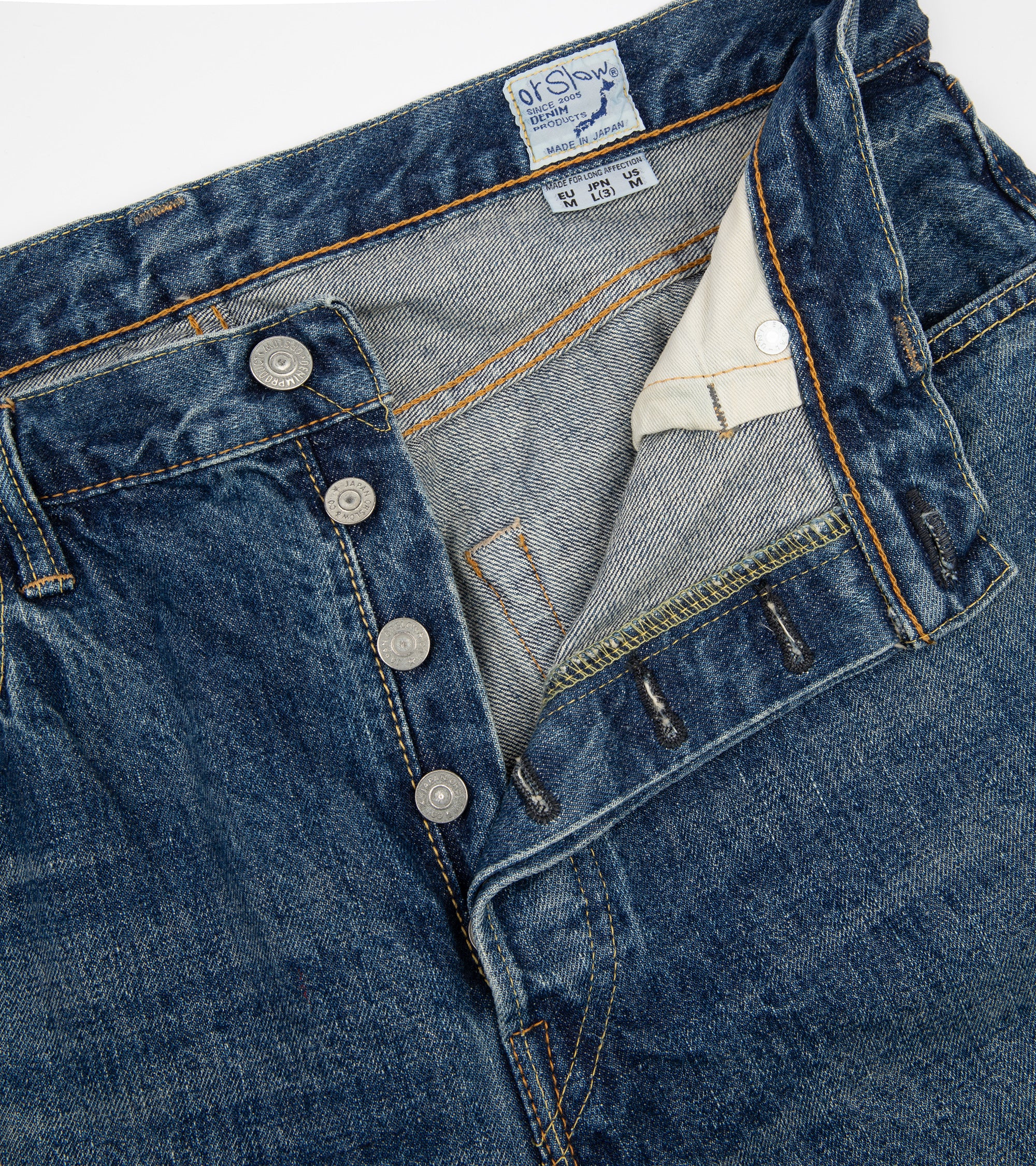 OrSlow 105 Standard Fit Selvedge Denim: 2 Year Wash