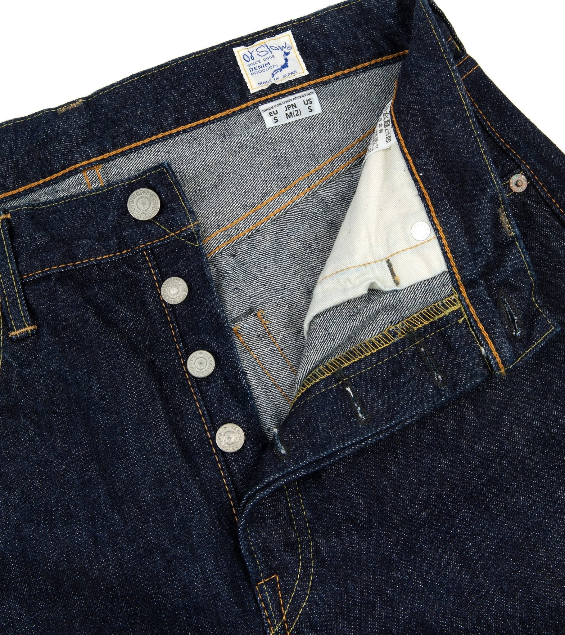 OrSlow 105 Standard Fit Selvedge Denim: One Wash - Trunk Clothiers