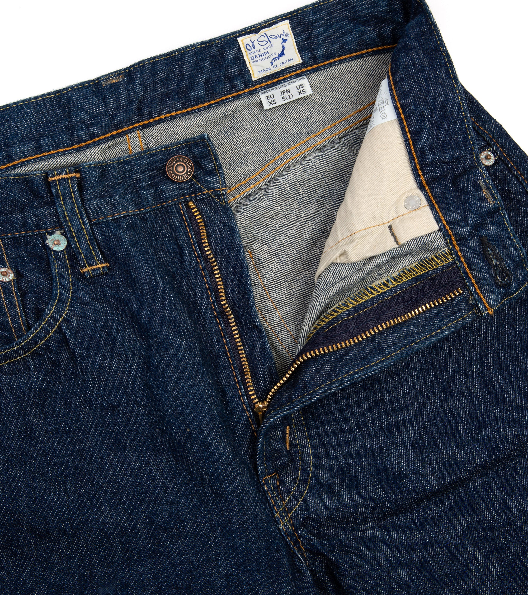 OrSlow 107 Ivy Fit Selvedge Denim: One Wash